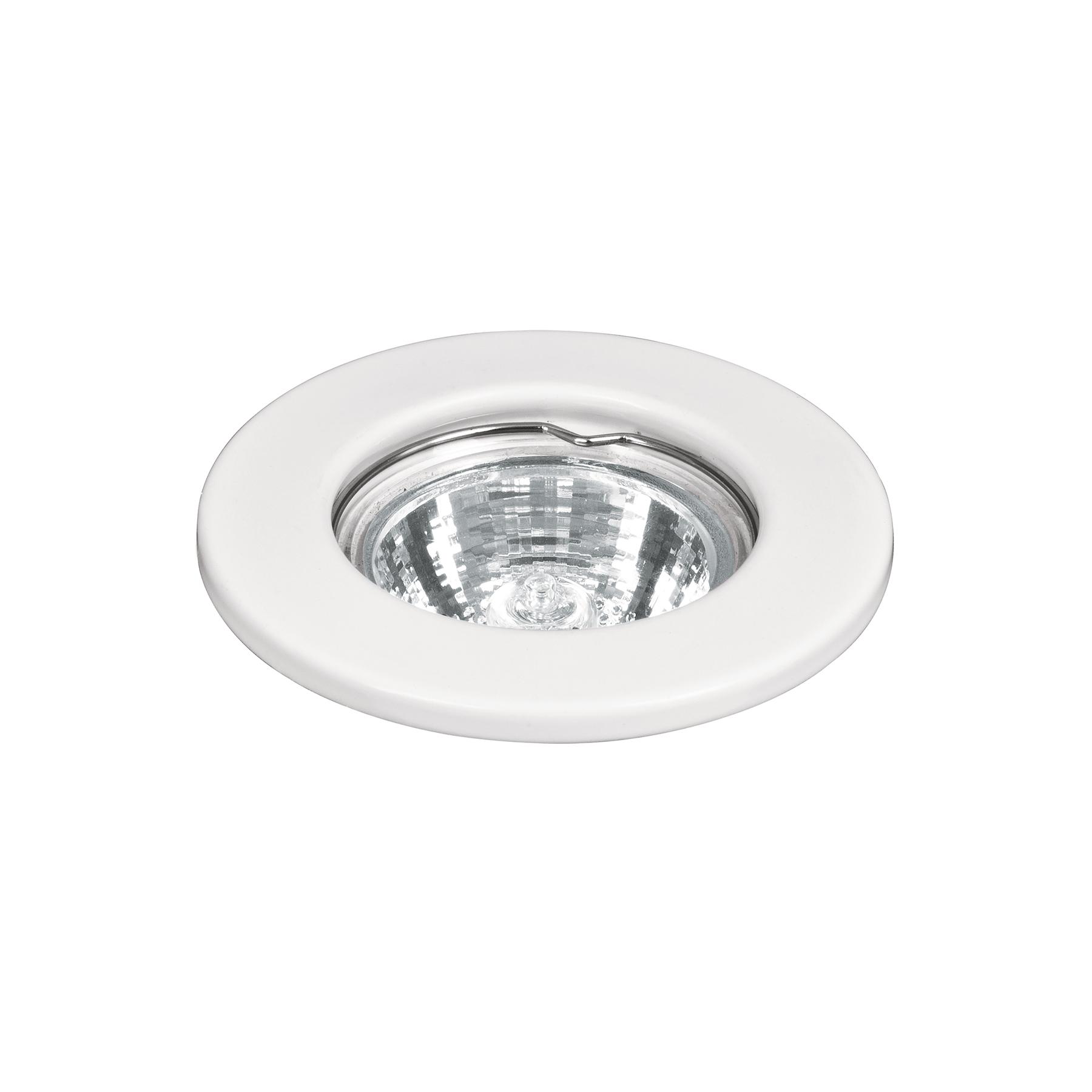 LUMINARIO REDONDO BLANCO SPOT FIJO, LÁMPARA NO INCLUIDA
