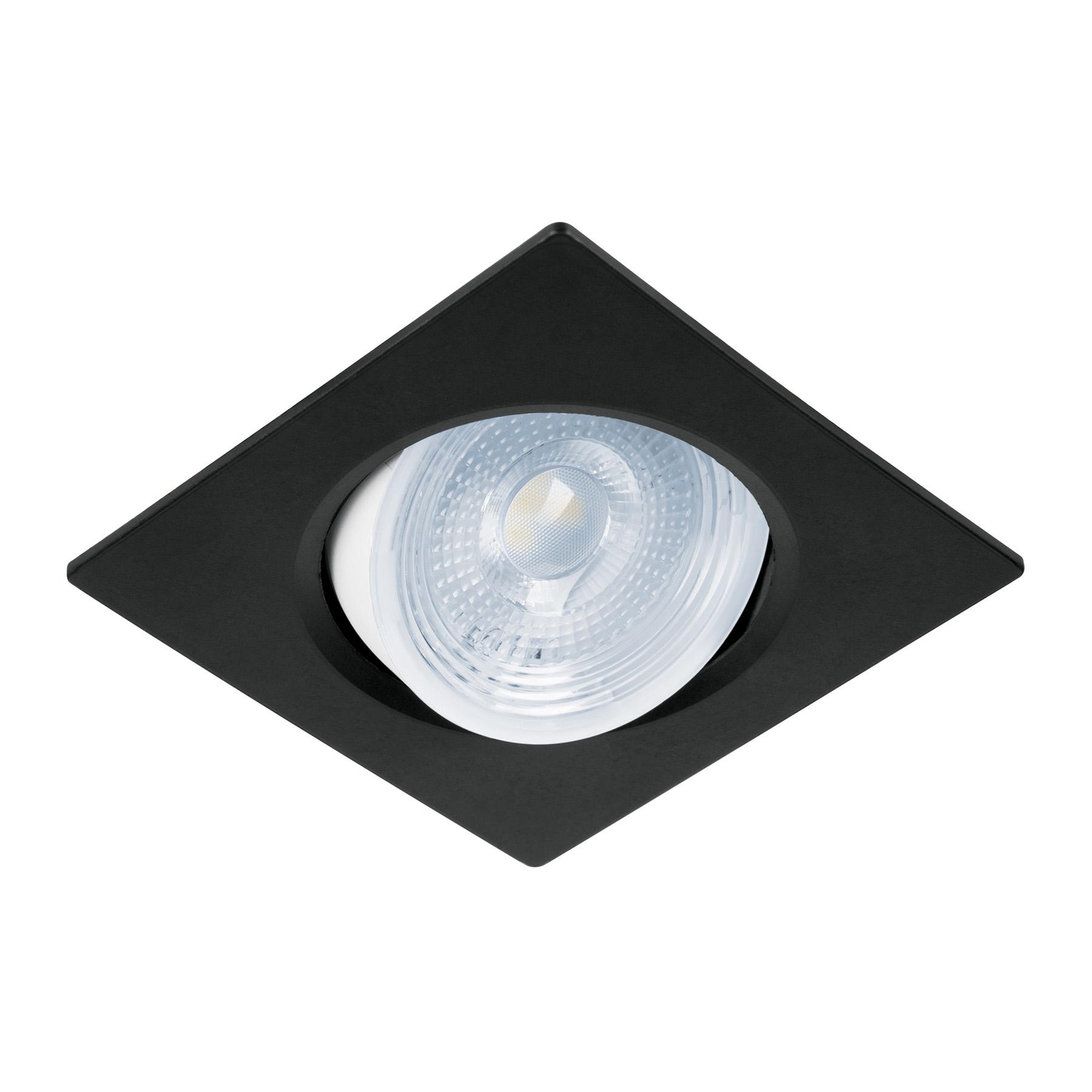 LUMINARIO DE LED 5 W EMPOTRAR CUADRADO NEGRO SPOT DIRIGIBLE