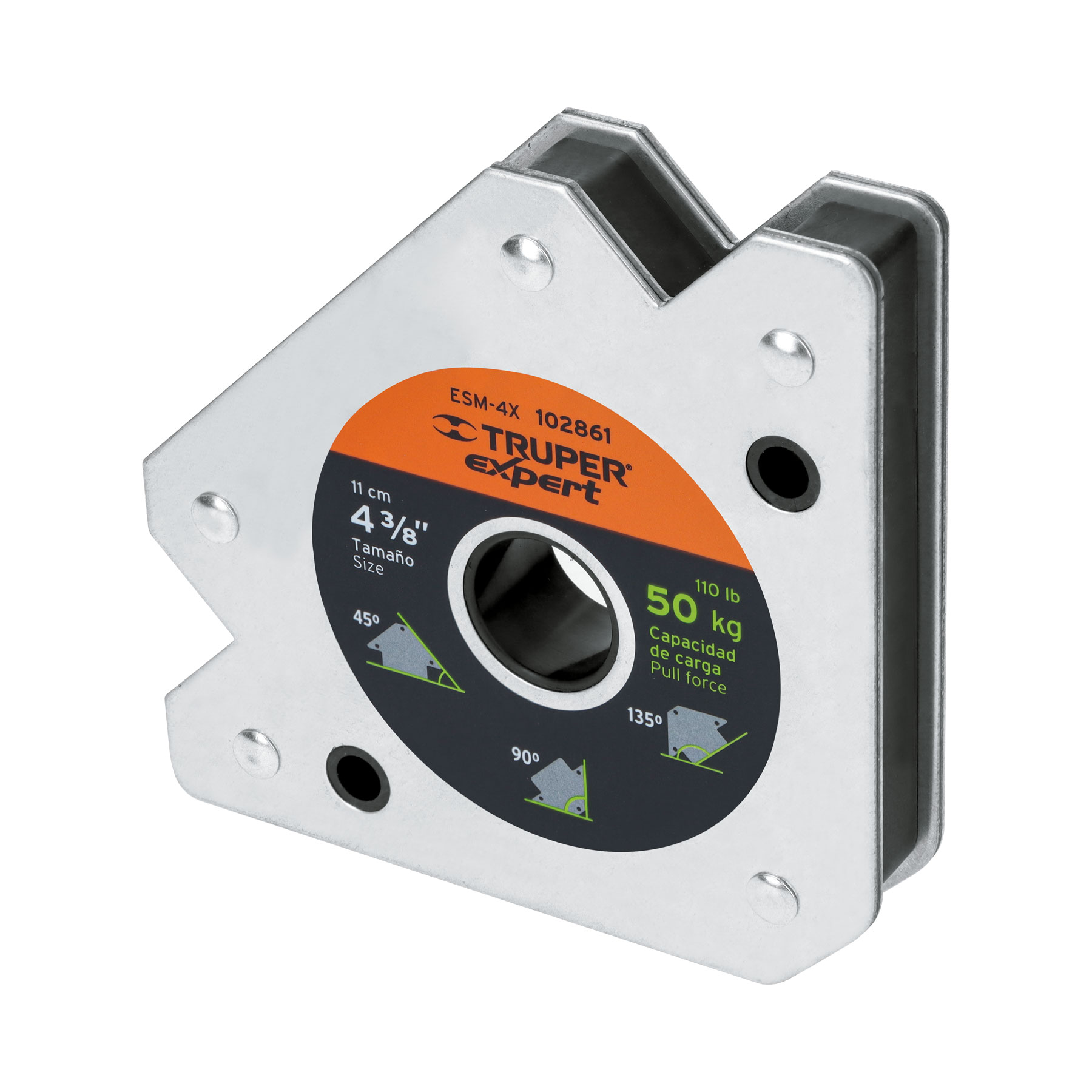 "ESCUADRA MAGNÉTICA 4"" PARA SOLDAR, CAPACIDAD 50 KG"
