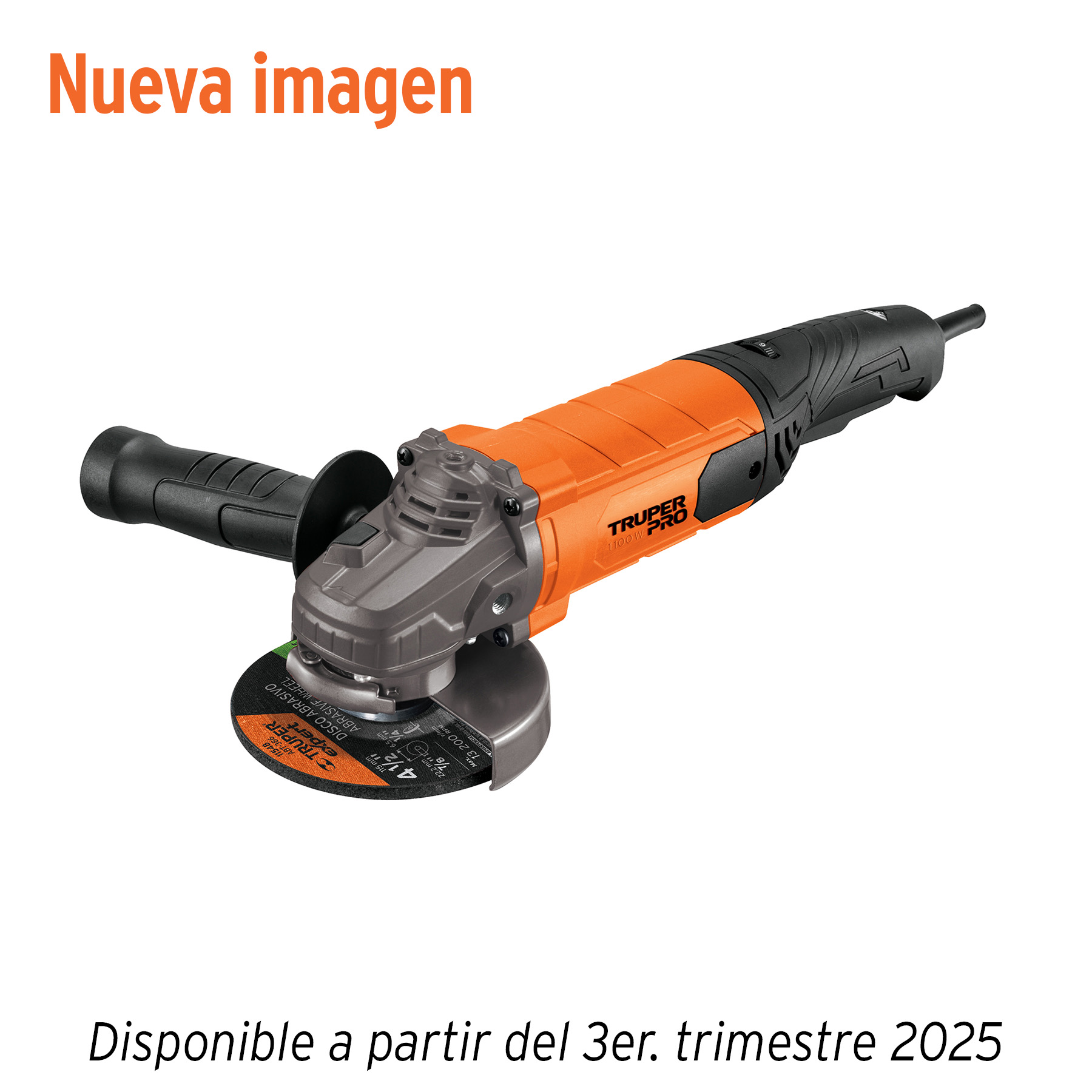 ESMERILADORA ANGULAR 4-1/2' 1100 W, PROFESIONAL, TRUPER