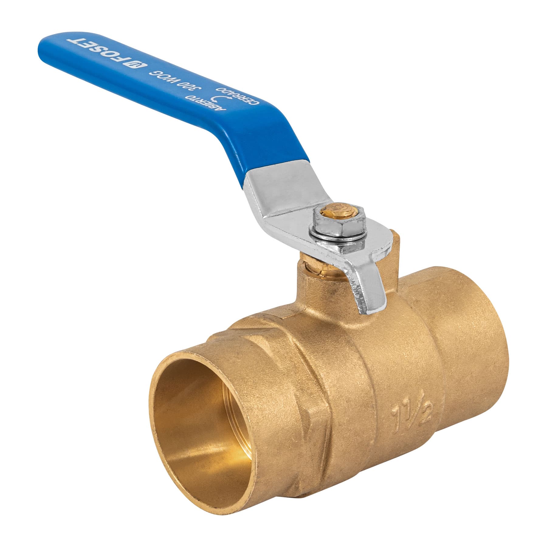 VÁLVULA DE ESFERA DE LATÓN, SOLDABLE 1-1/2', FOSET