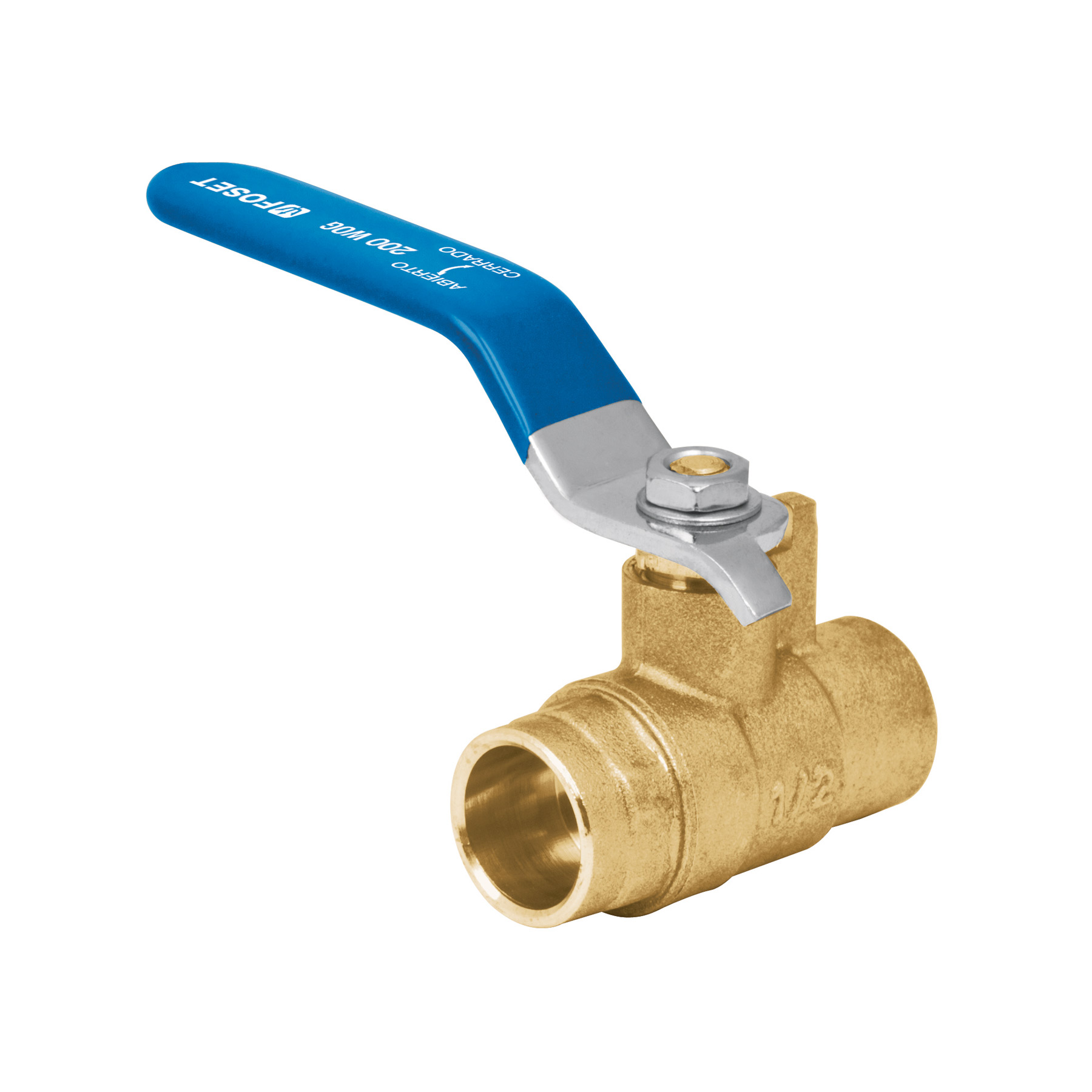 VÁLVULA DE ESFERA DE LATÓN, SOLDABLE 1/2', FOSET