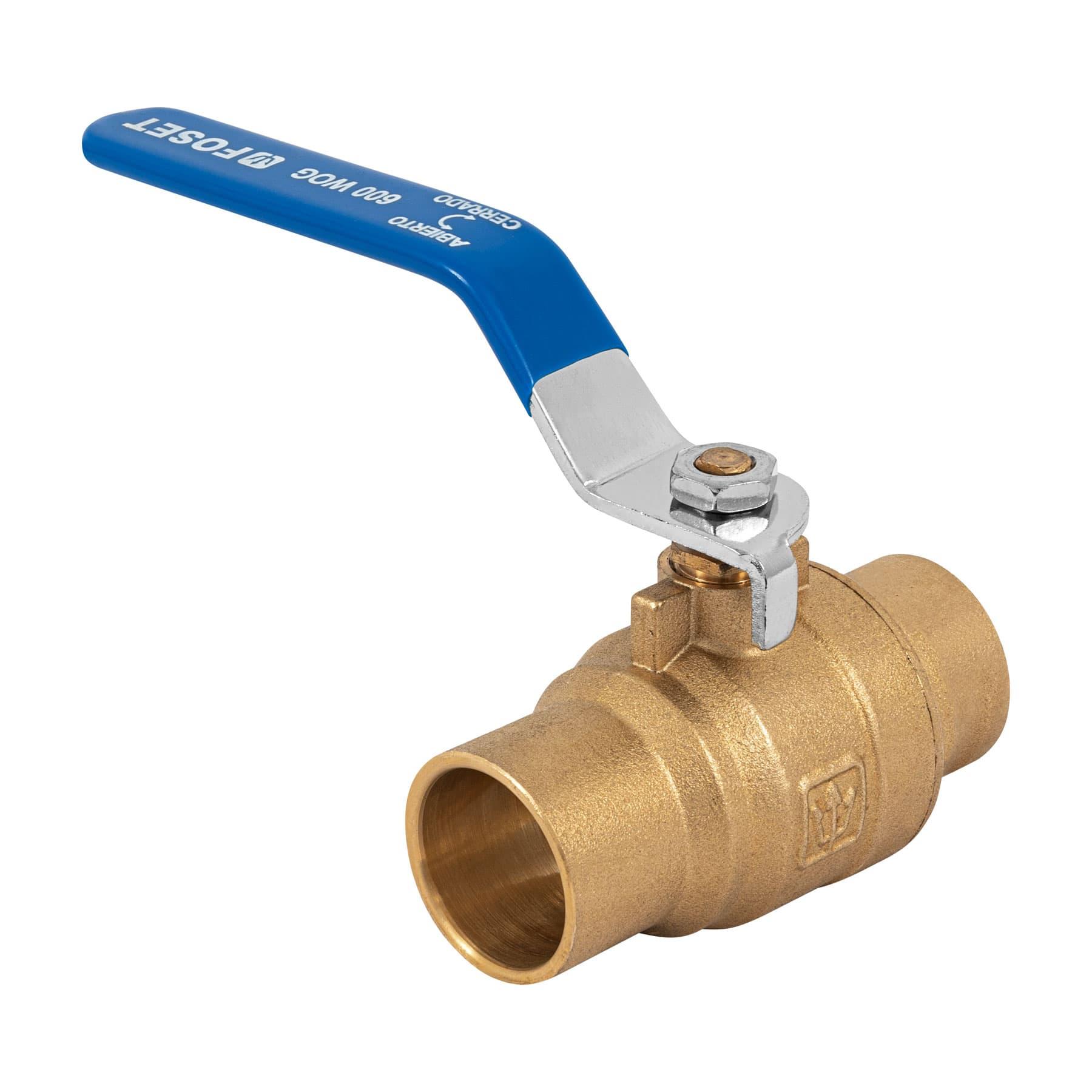 VÁLVULA DE ESFERA, DE LATÓN, SOLDABLE, 1', ALTA PRESIÓN