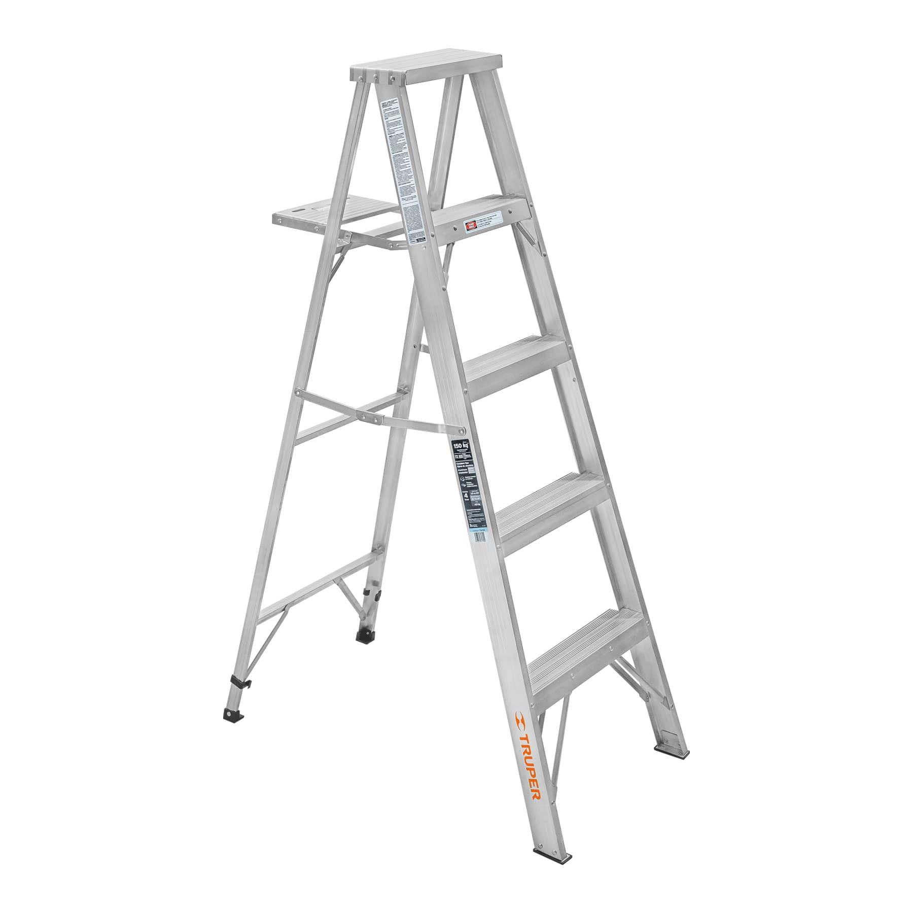 ESCALERA DE TIJERA 100% ALUMINIO TIPO LLL 4 PELDAÑOS, TRUPER
