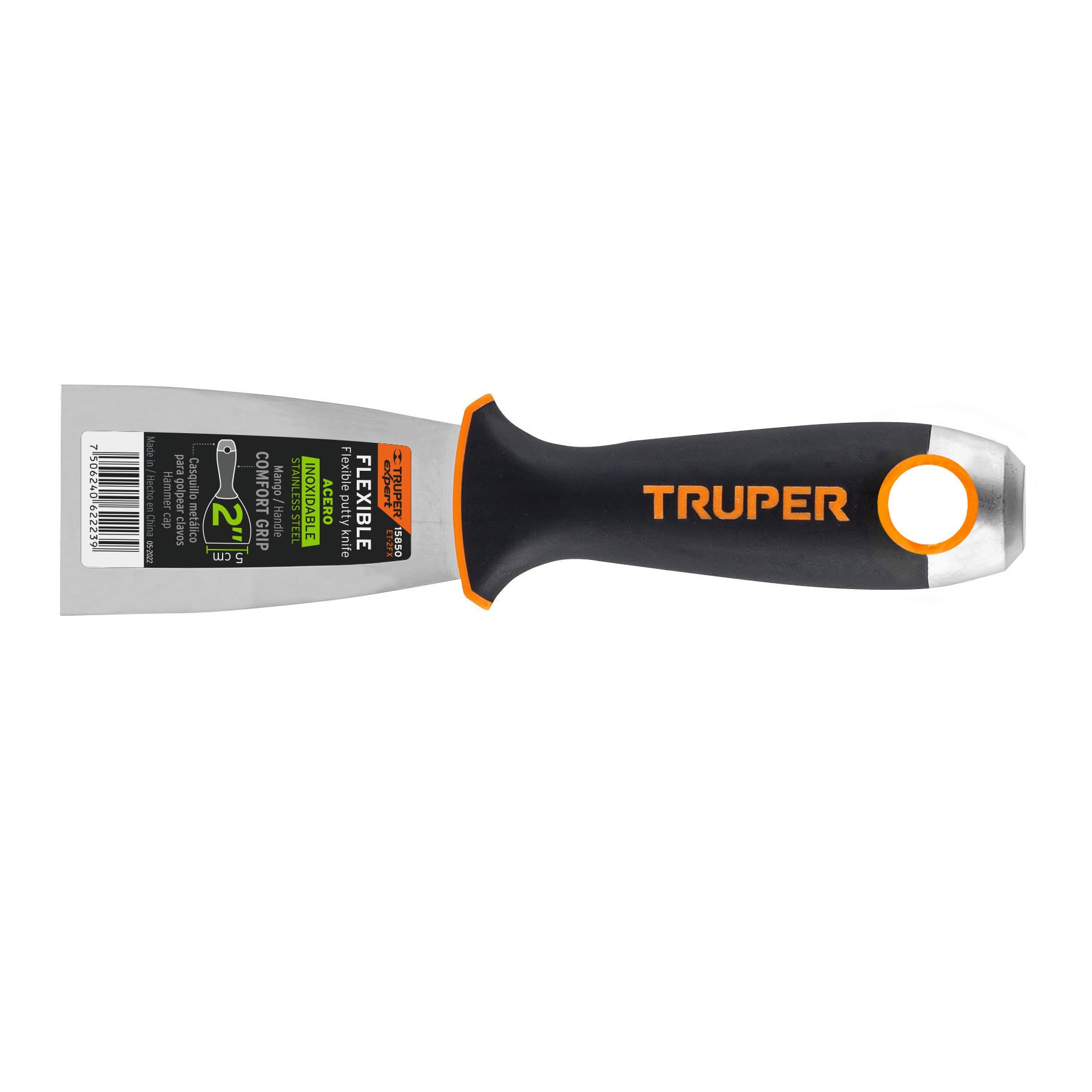 ESPÁTULA FLEXIBLE 2' ACERO INOX. MANGO COMFORT GRIP, EXPERT