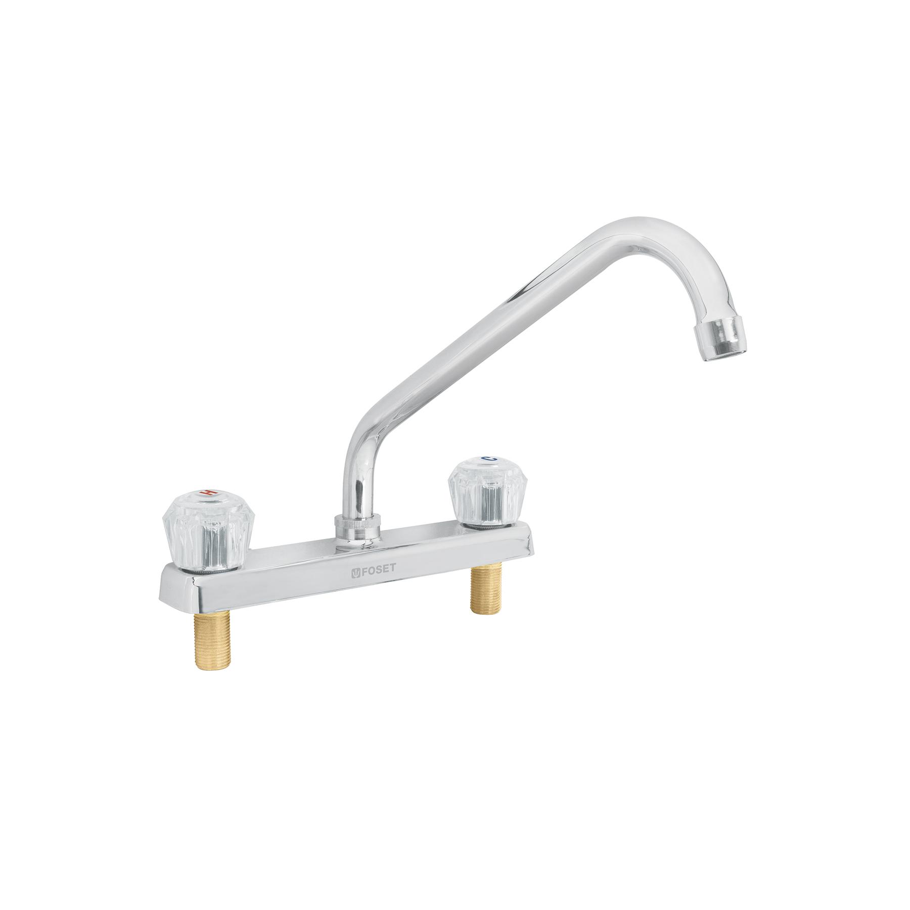 MEZCLADORA 8' P/FREGADERO, CUELLO LARGO, MANERALES ACRÍLICO