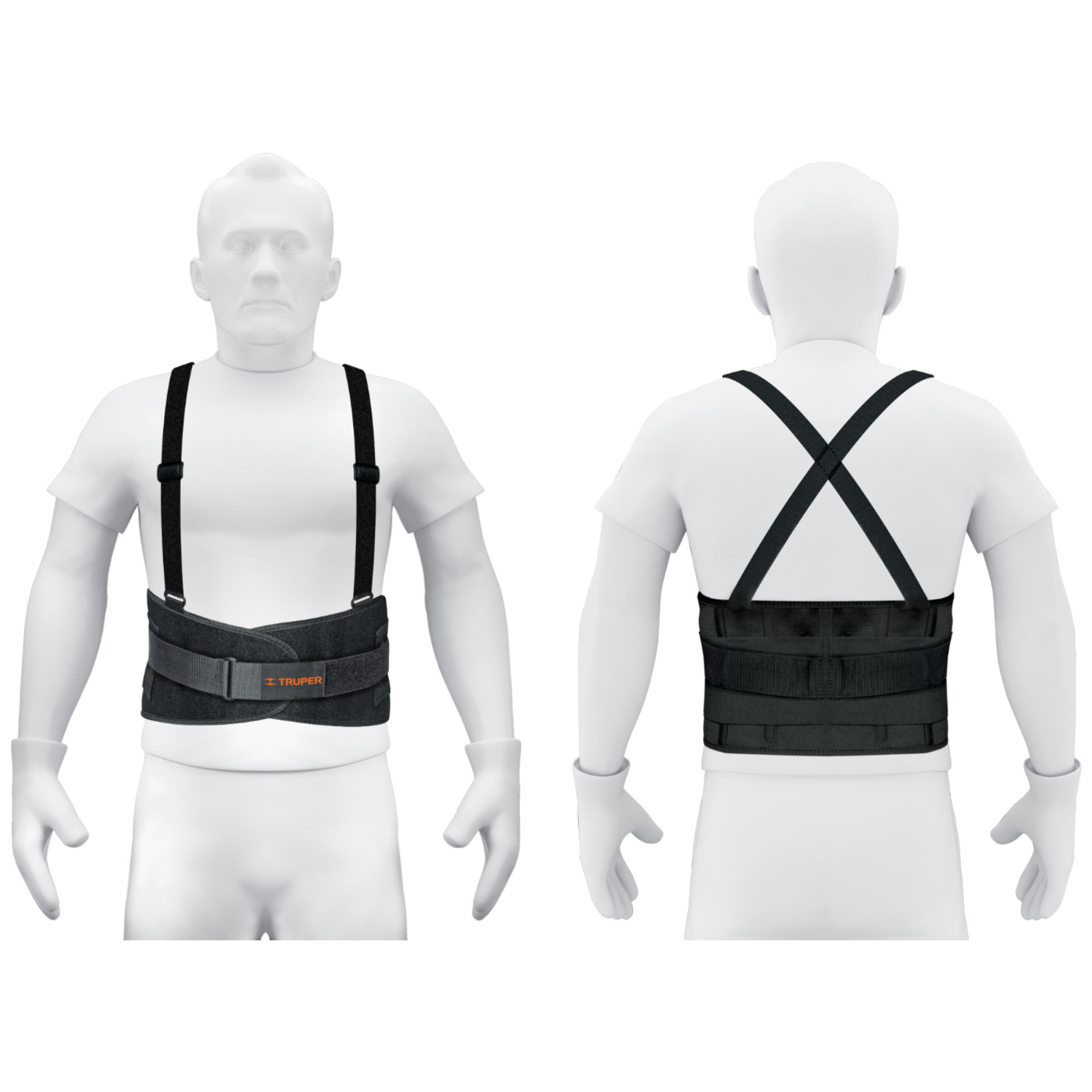 FAJA LUMBAR CON TERCER CINTURÓN, TALLA M, TRUPER