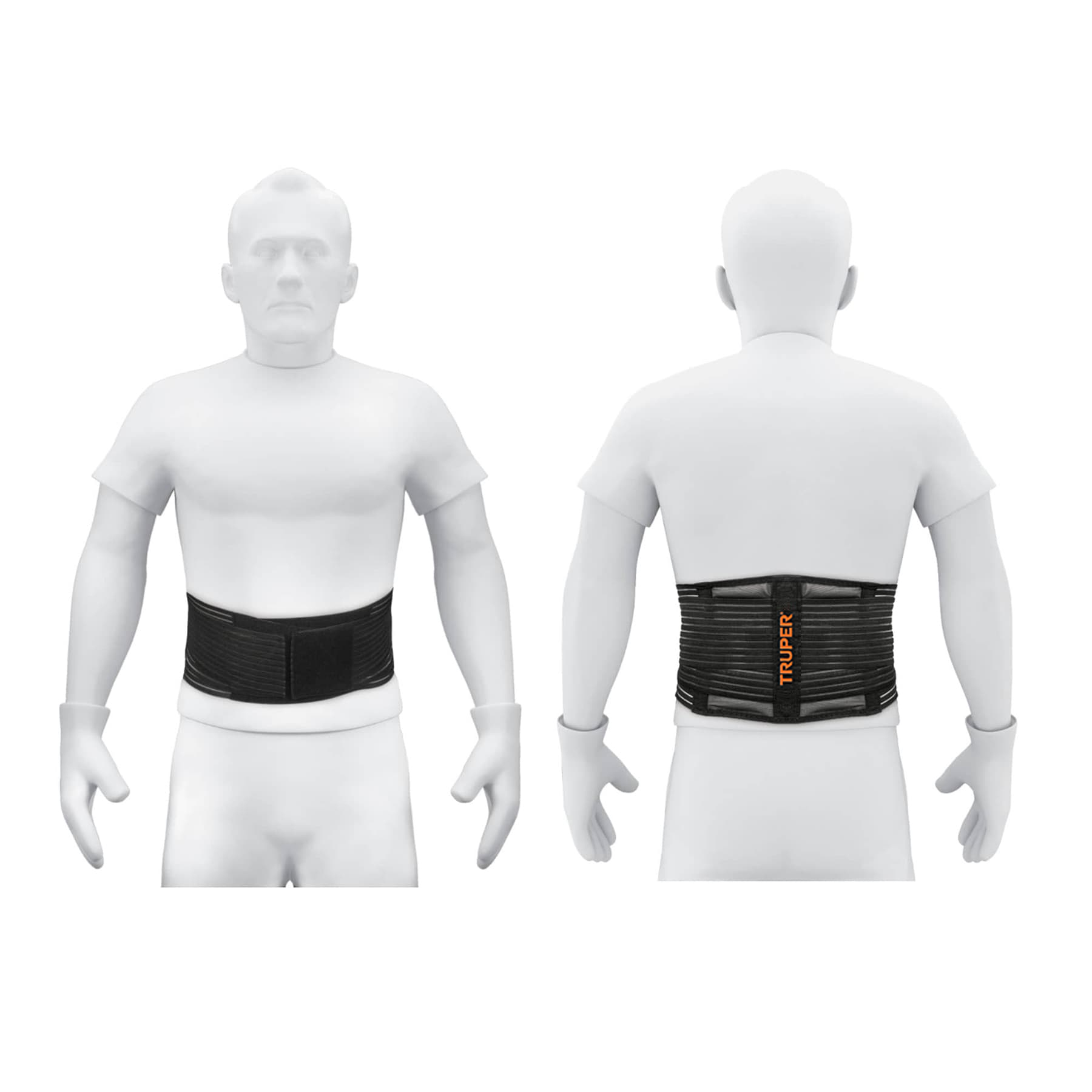 FAJA LUMBAR TIPO CINTURÓN DE MALLA TRANSPIRABLE, CH, TRUPER