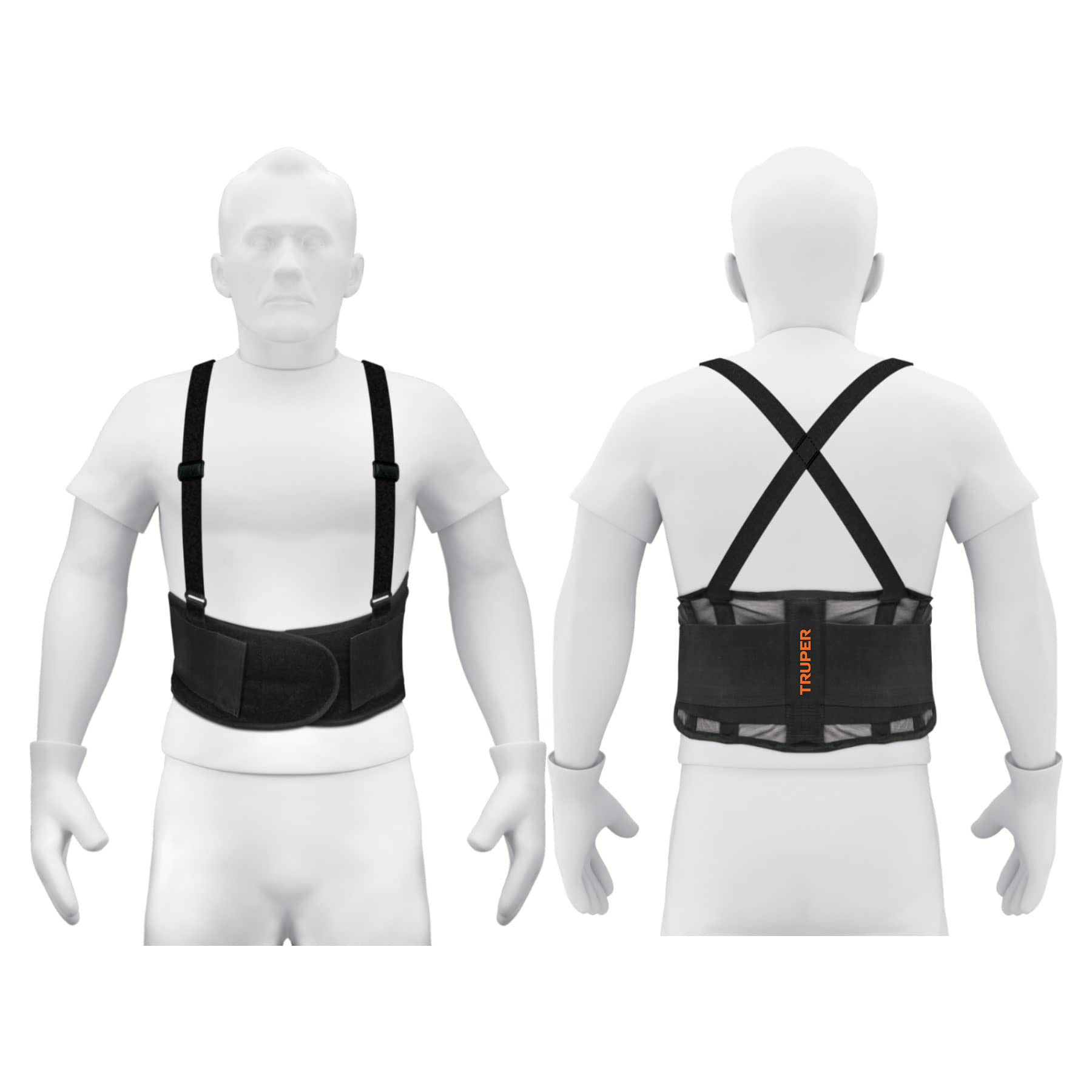 FAJA LUMBAR DE MALLA TRANSPIRABLE, TALLA XG, TRUPER