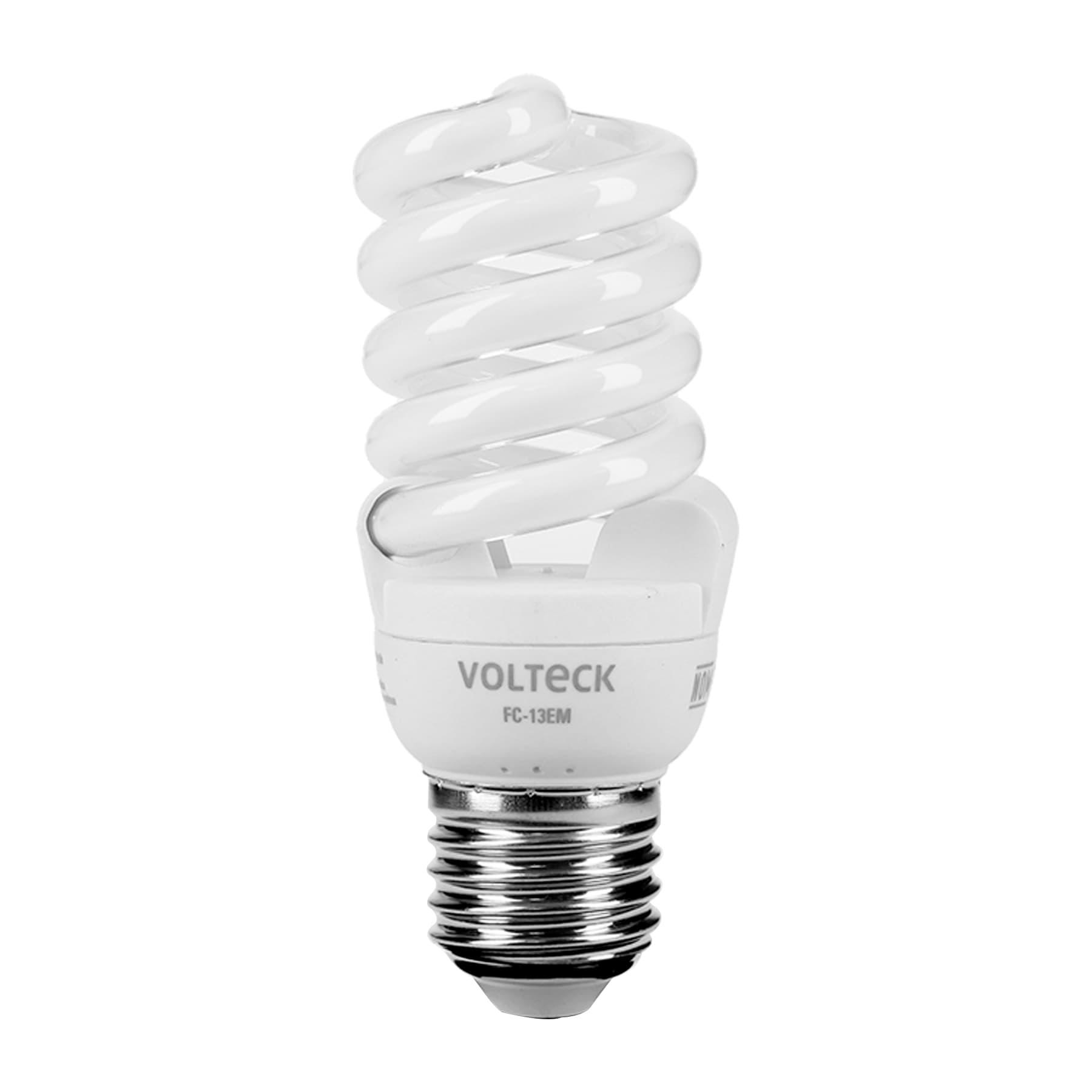 LÁMPARA ESPIRAL MINI T2 13 W LUZ CÁLIDA EN BLÍSTER, VOLTECK