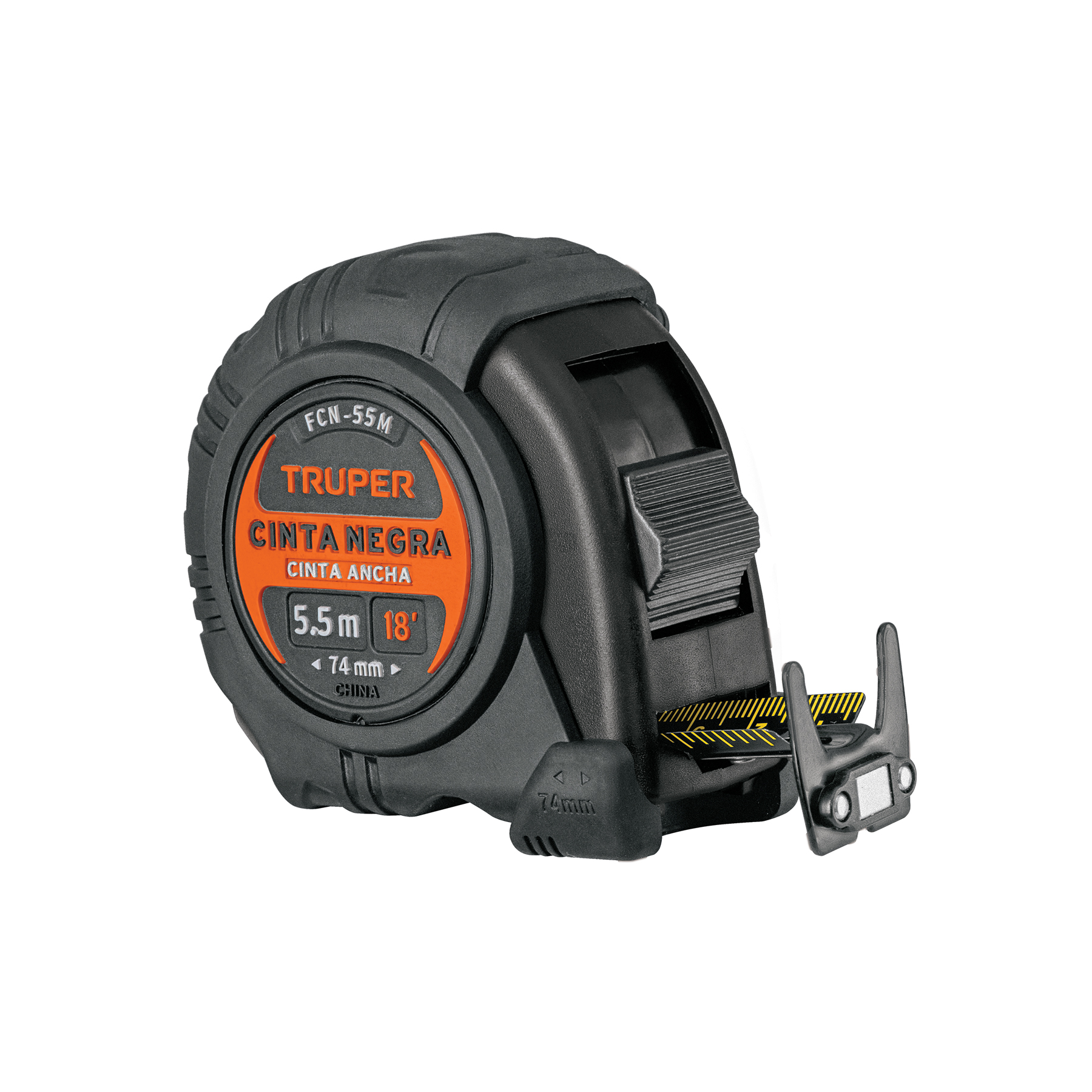 FLEXÓMETRO CONTRA IMPACTOS CINTA NEGRA X-ANCHA 27 MM 5.5 M