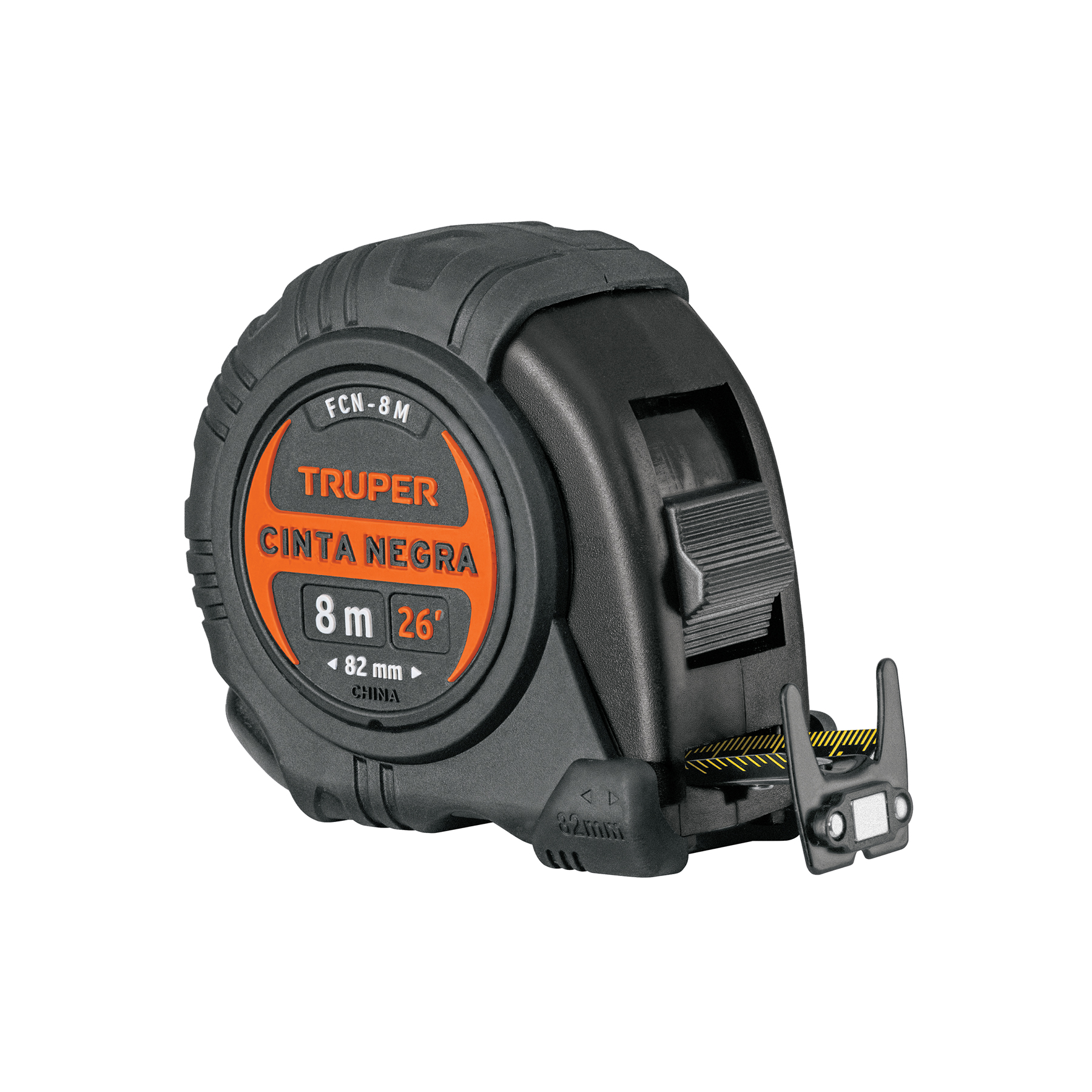 FLEXÓMETRO CONTRA IMPACTOS CINTA NEGRA X-ANCHA 27 MM 8 M