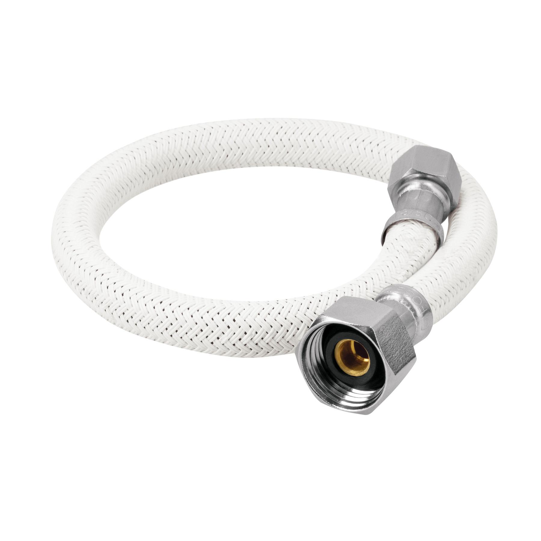 MANGUERA LAVABO/FREGADERO, VINILO GRIS, 1/2' X 3/8', 40 CM