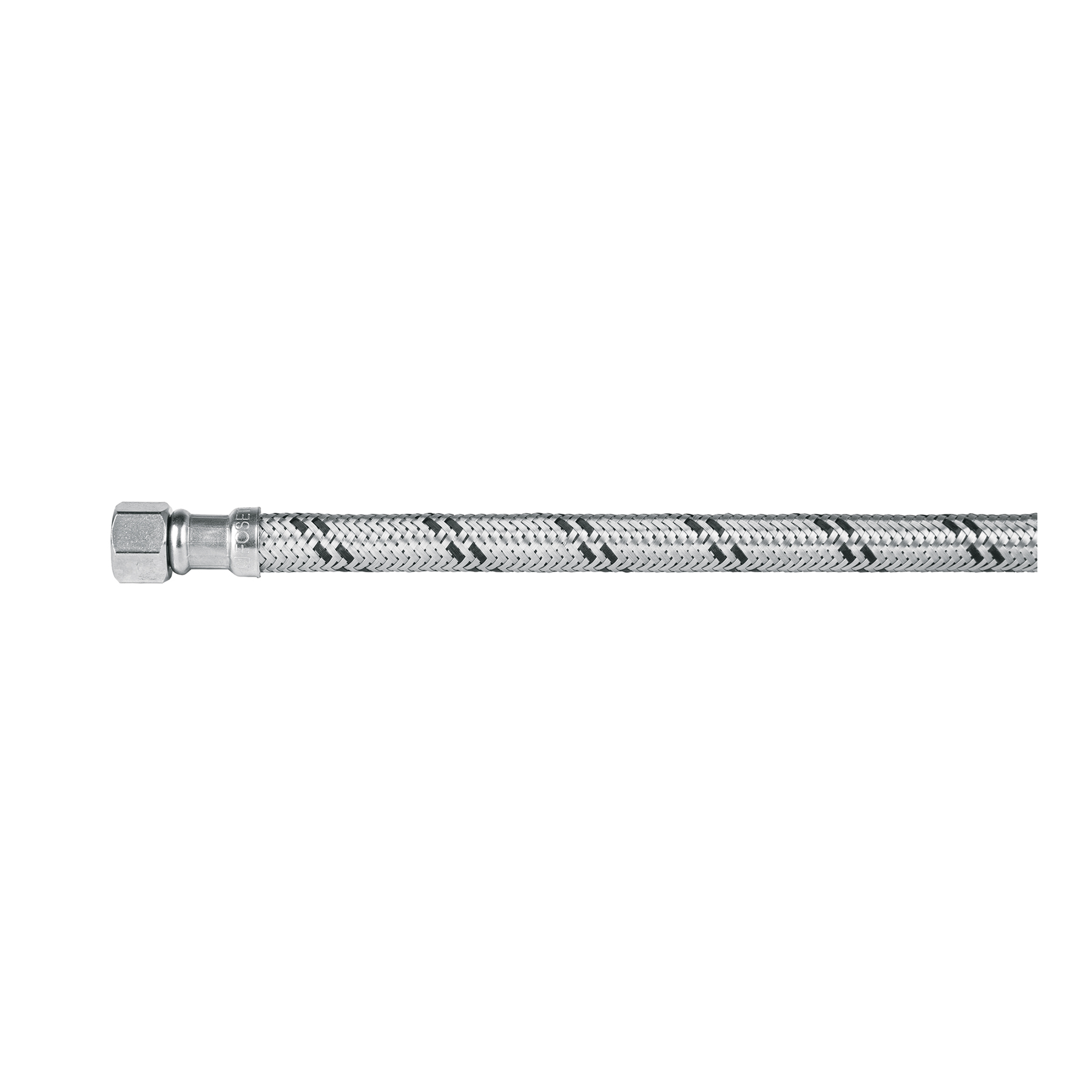 MANGUERA LAVABO/FREGADERO, ACERO INOX, 1/2' X 3/8', 40 CM