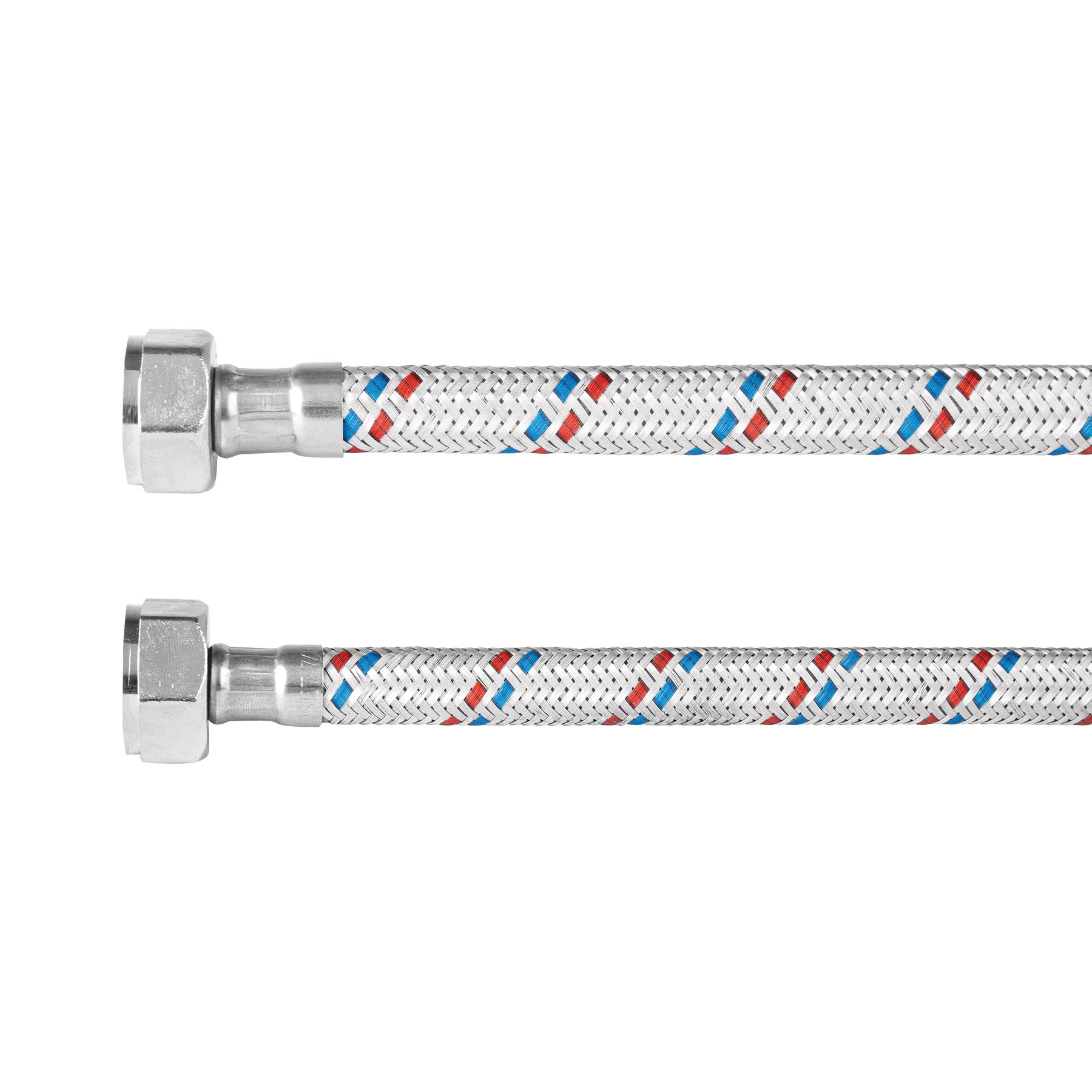 MANGUERA PARA WC, ALUMINIO, 1/2' X 7/8', 50 CM, FOSET BASIC