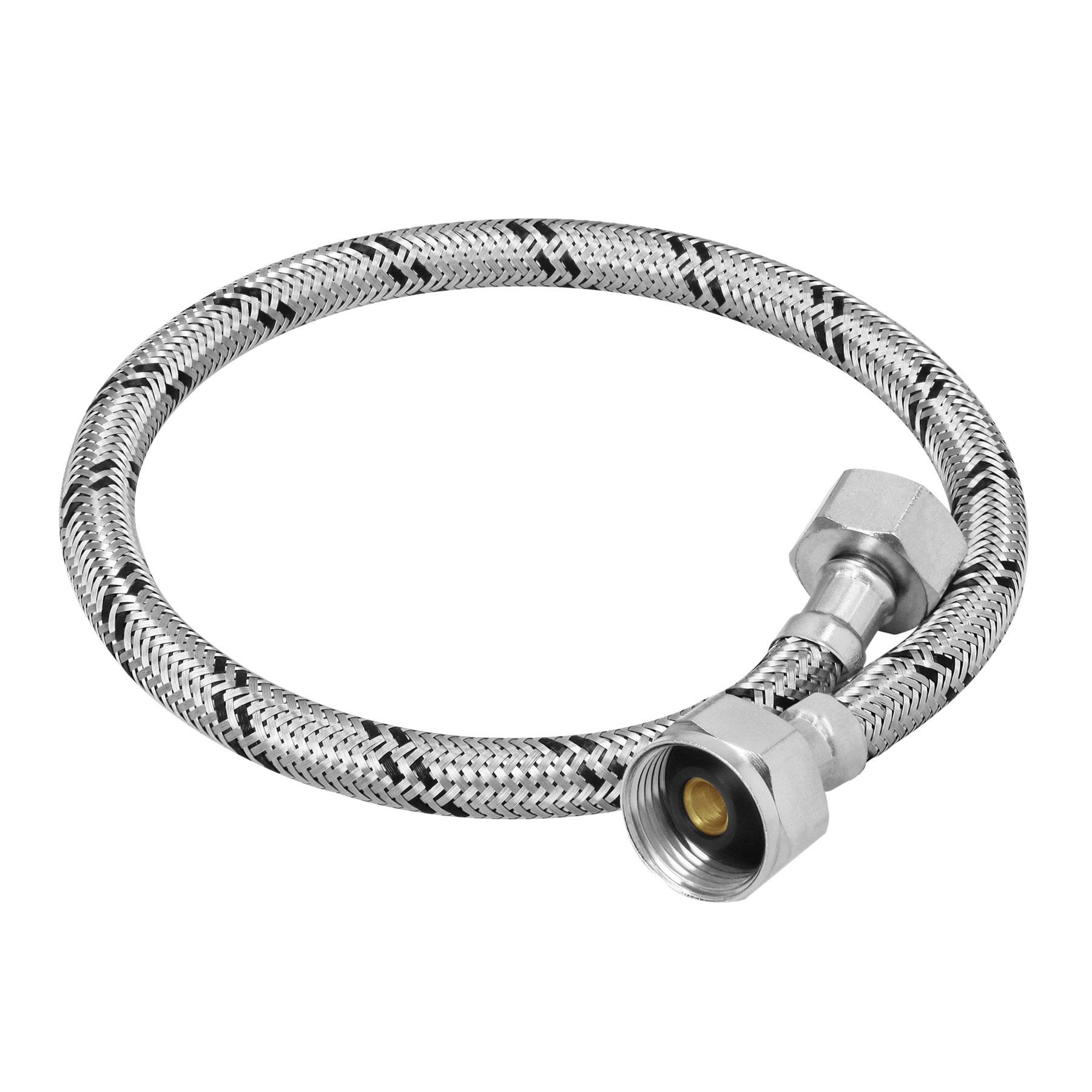 MANGUERA PARA WC, ACERO INOX, 1/2' X 7/8', 50 CM, FOSET