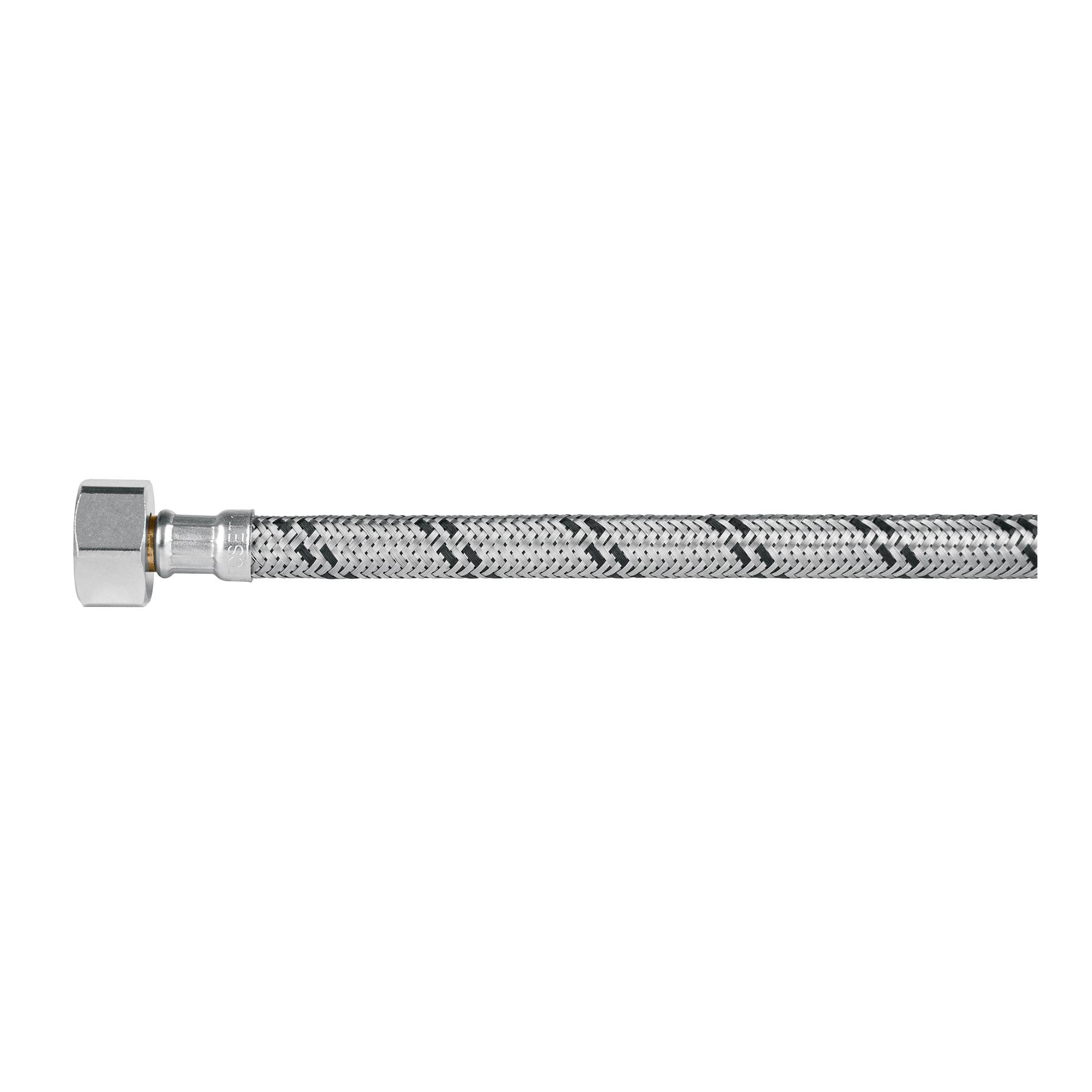 MANGUERA WC, ACERO INOX, 1/2'X7/8', 35 CM, CONECTOR PLÁSTICO