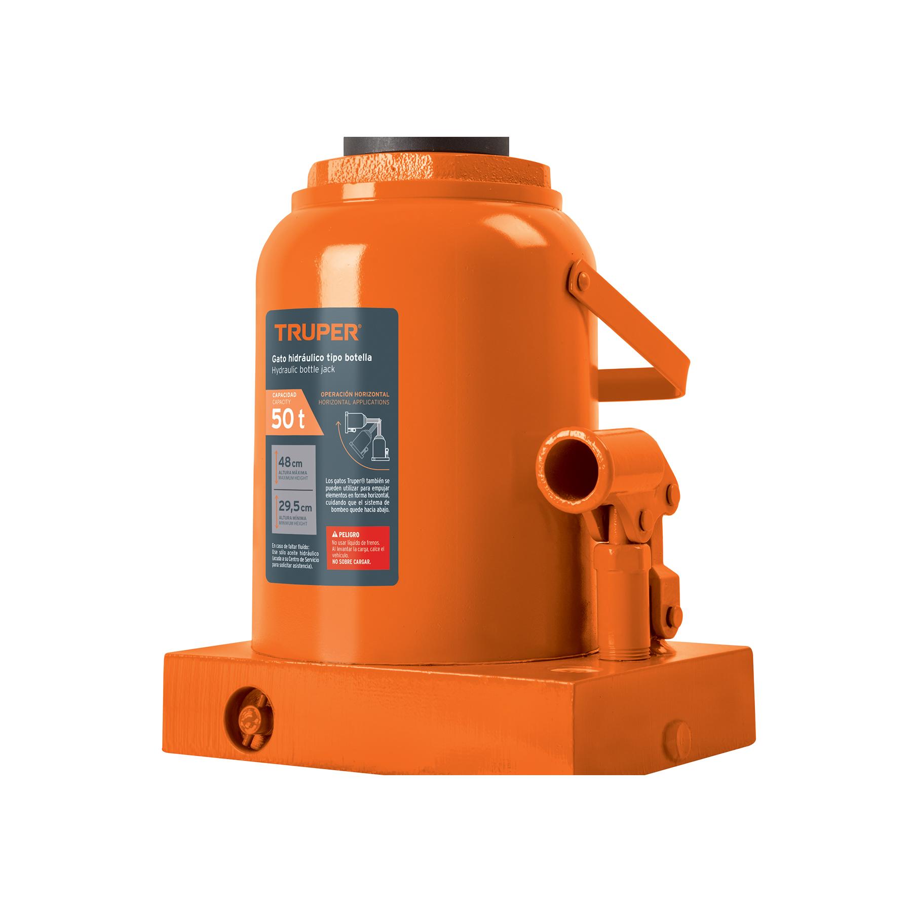 GATO HIDRÁULICO DE BOTELLA DE 50 TON, TRUPER