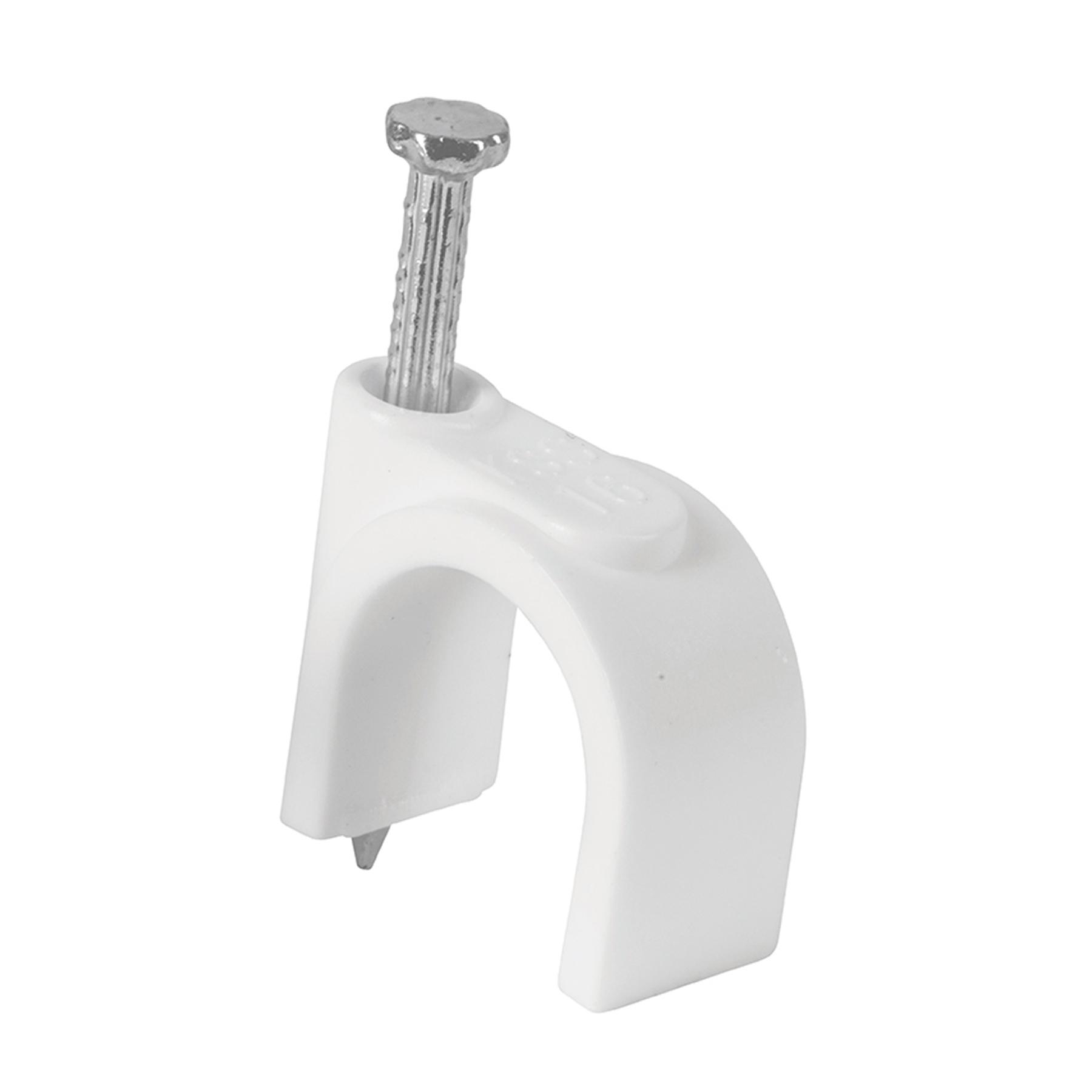 BOLSA CON 20 GRAPAS BLANCAS DE 16 MM PARA CABLE REDONDO