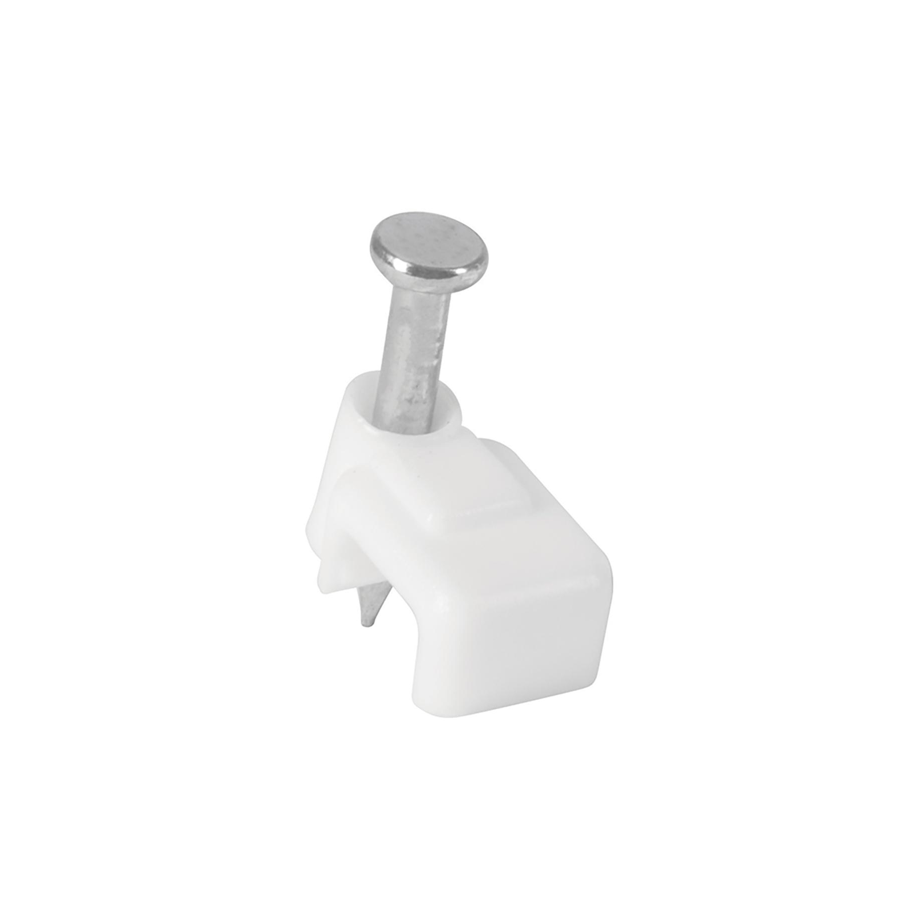 BOLSA CON 20 GRAPAS BLANCAS DE 3 X 6 MM PARA CABLE PLANO