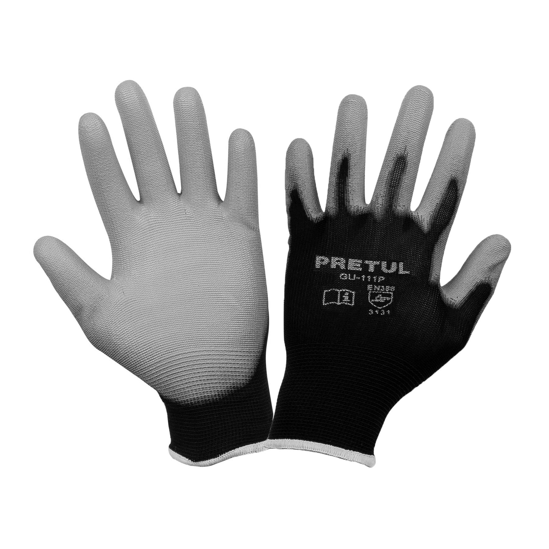 GUANTES DE NYLON RECUBIERTOS DE POLIURETANO, CH, PRETUL