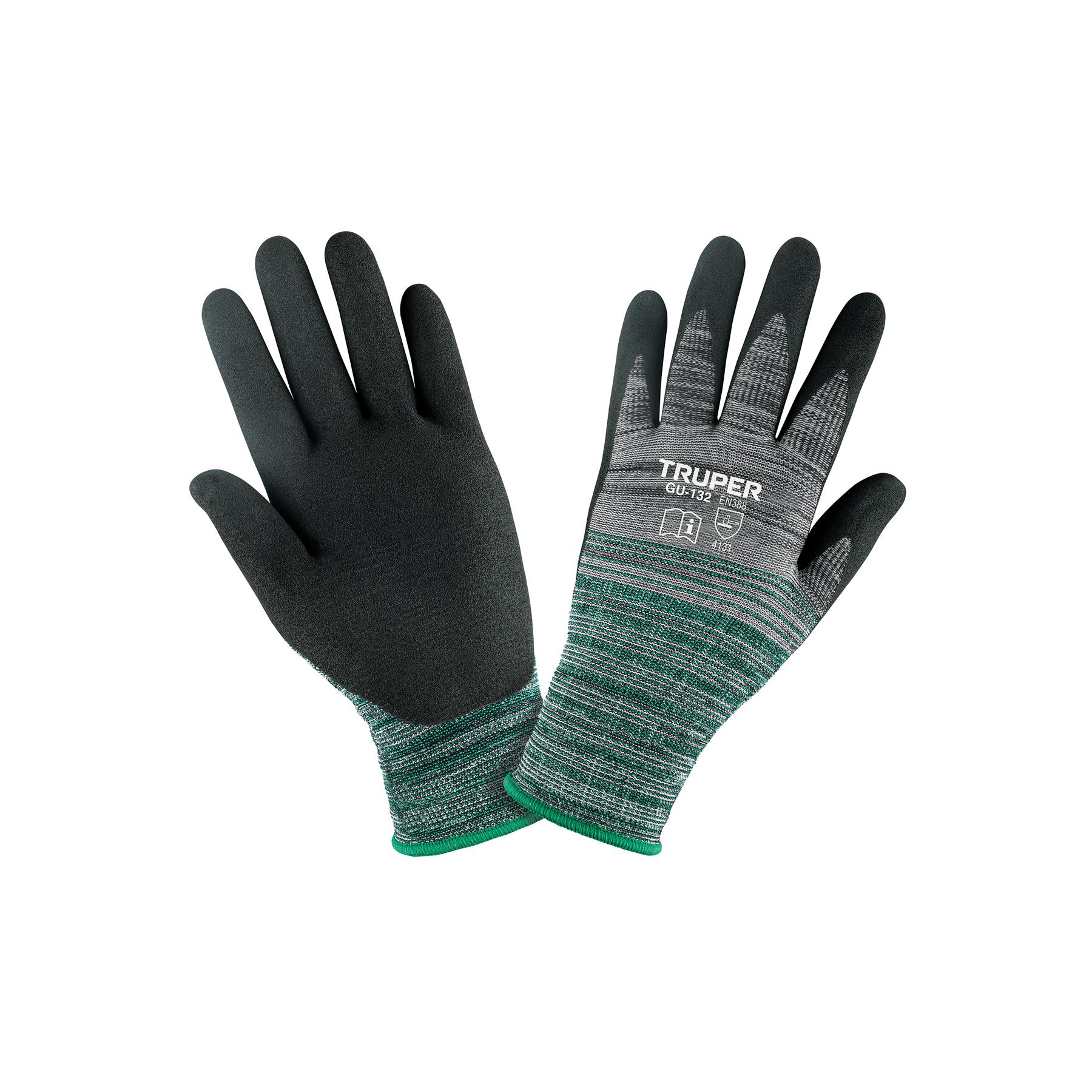 GUANTES DE NYLON RECUBIERTOS DE NITRILO ARENOSO, M, TRUPER