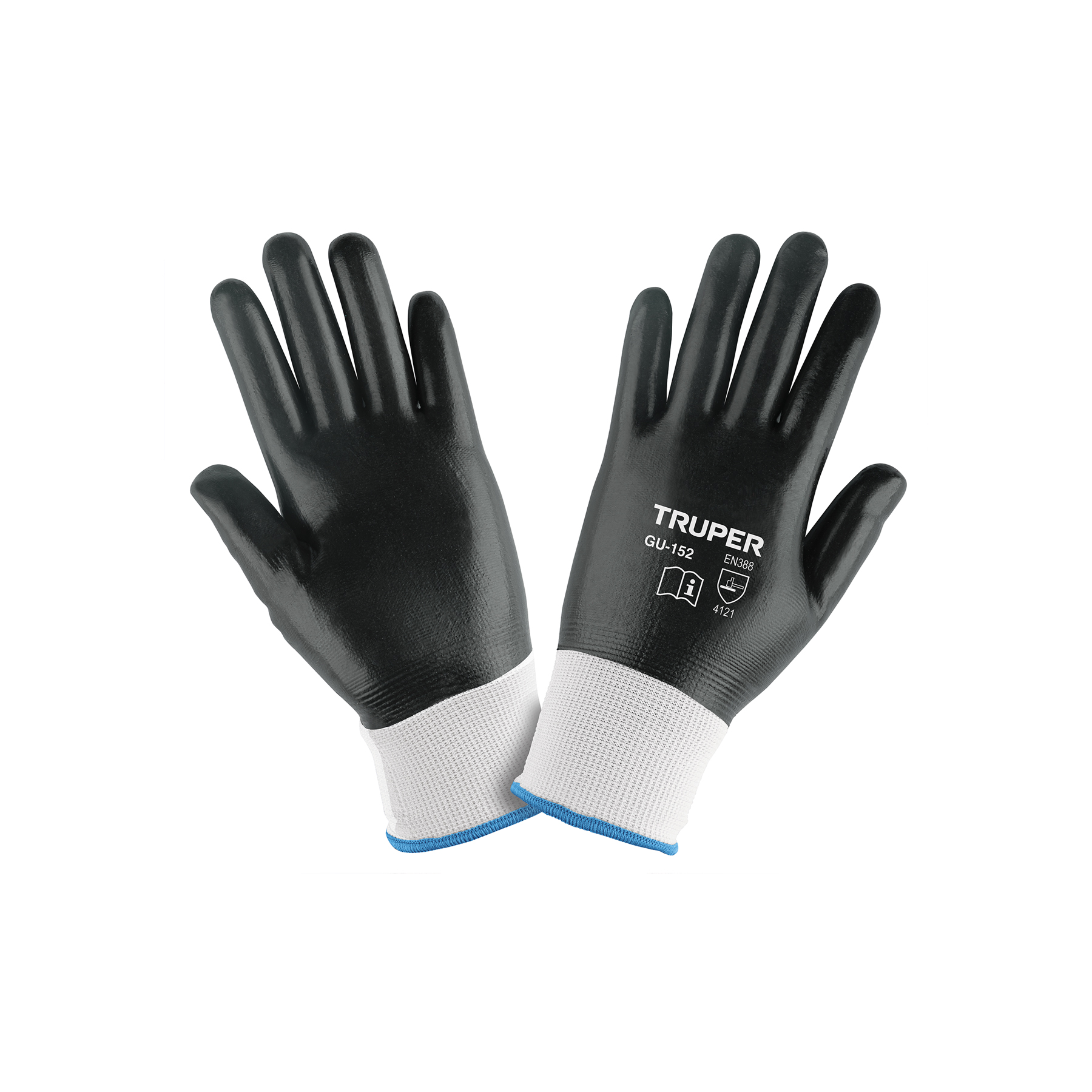 GUANTES DE POLIÉSTER CON RECUBRIMIENTO DE NITRILO, M, TRUPER