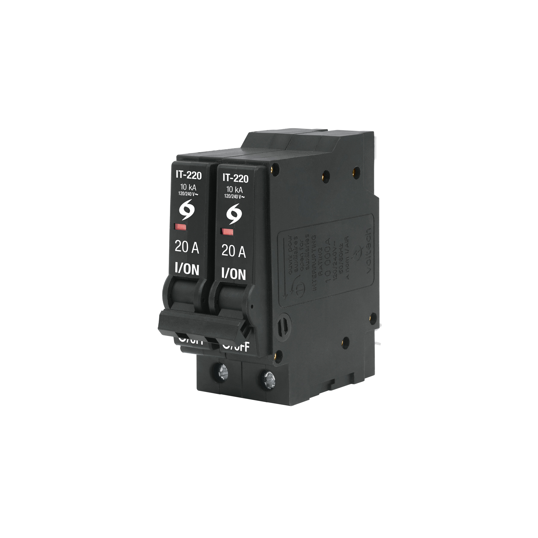 INTERRUPTOR TERMOMAGNÉTICO 2 POLOS 20 A, VOLTECK