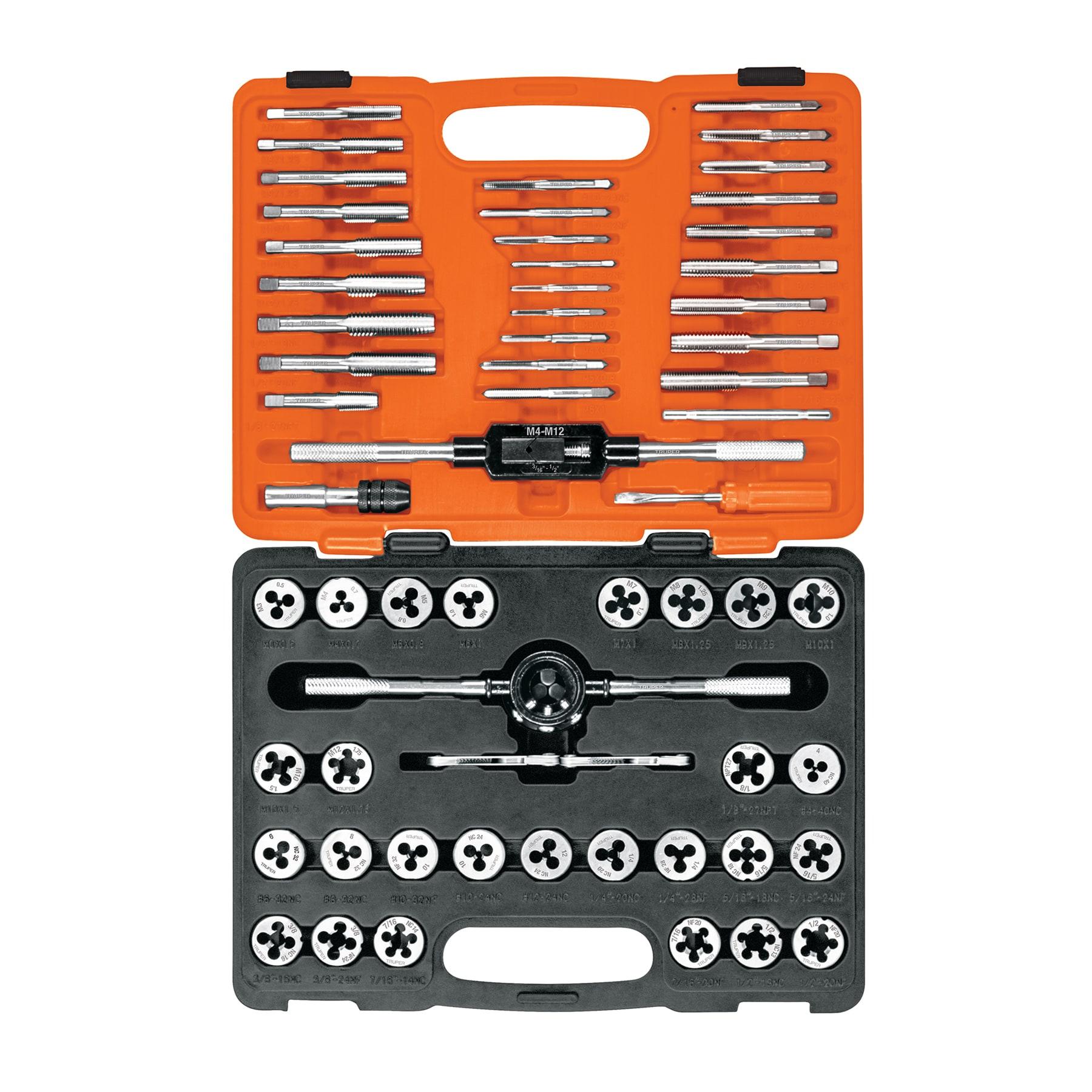 JUEGO DE 60 PIEZAS DE MACHUELOS Y TARRAJAS, TRUPER