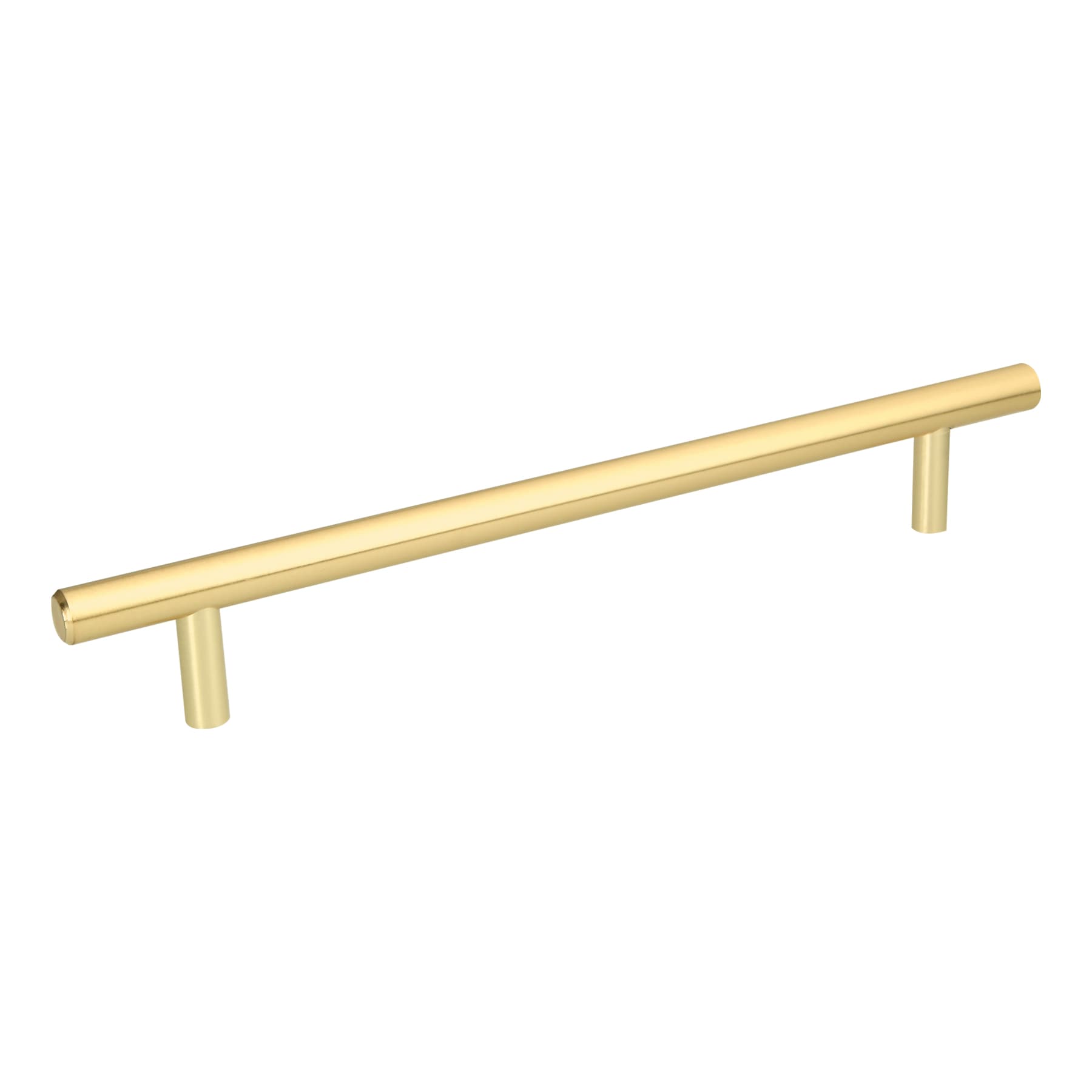 JALADERA DE ACERO 192 MM, ESTILO 'CILINDRO', LATÓN BRILLANTE