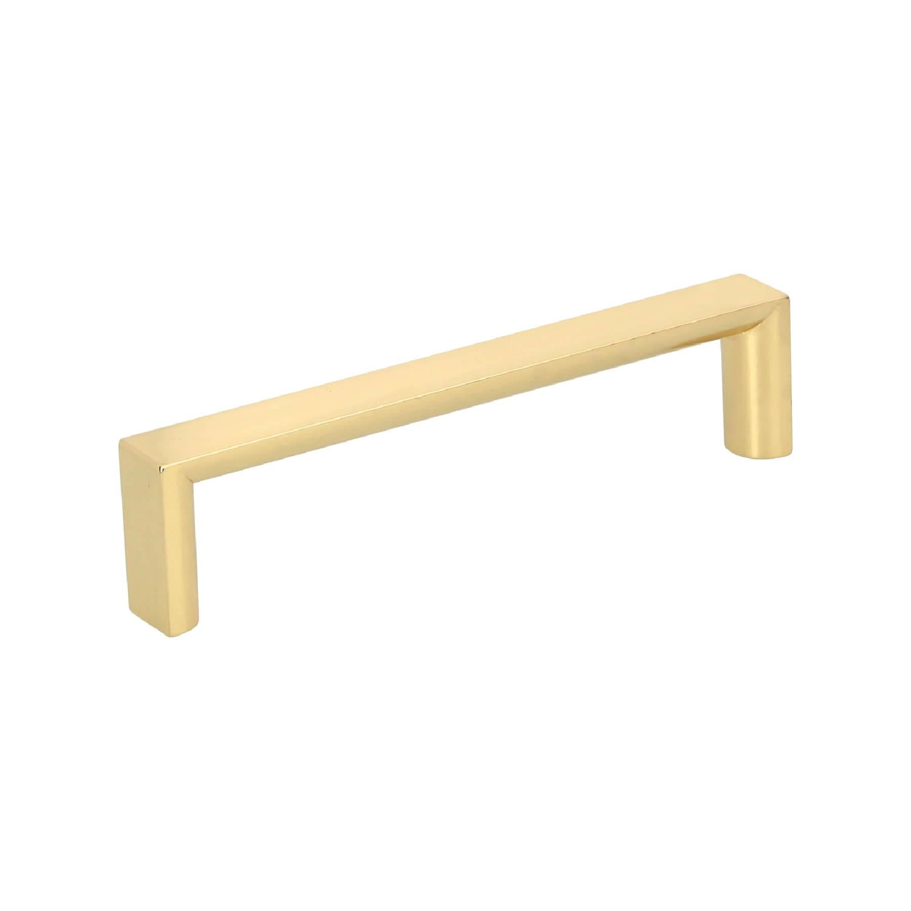 JALADERA METÁLICA DE 96 MM ESTILO 'ANDAMIO', LATÓN BRILLANTE