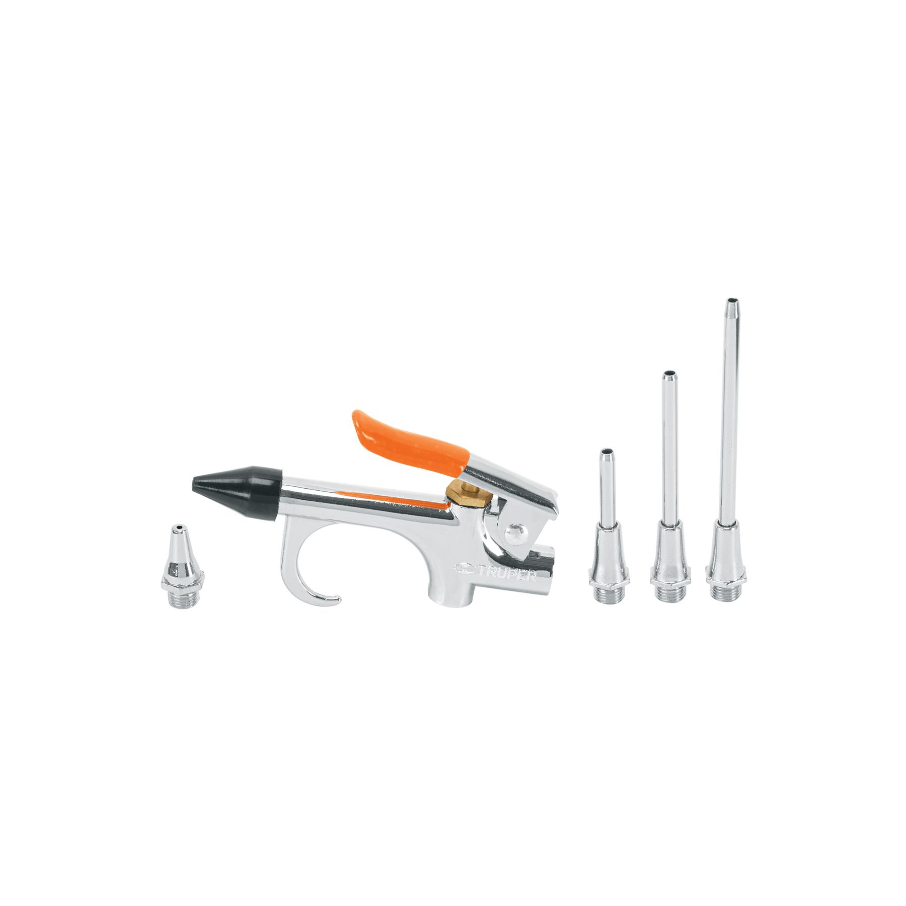 JUEGO DE PISTOLA Y 5 BOQUILLAS PARA COMPRESOR DE AIRE