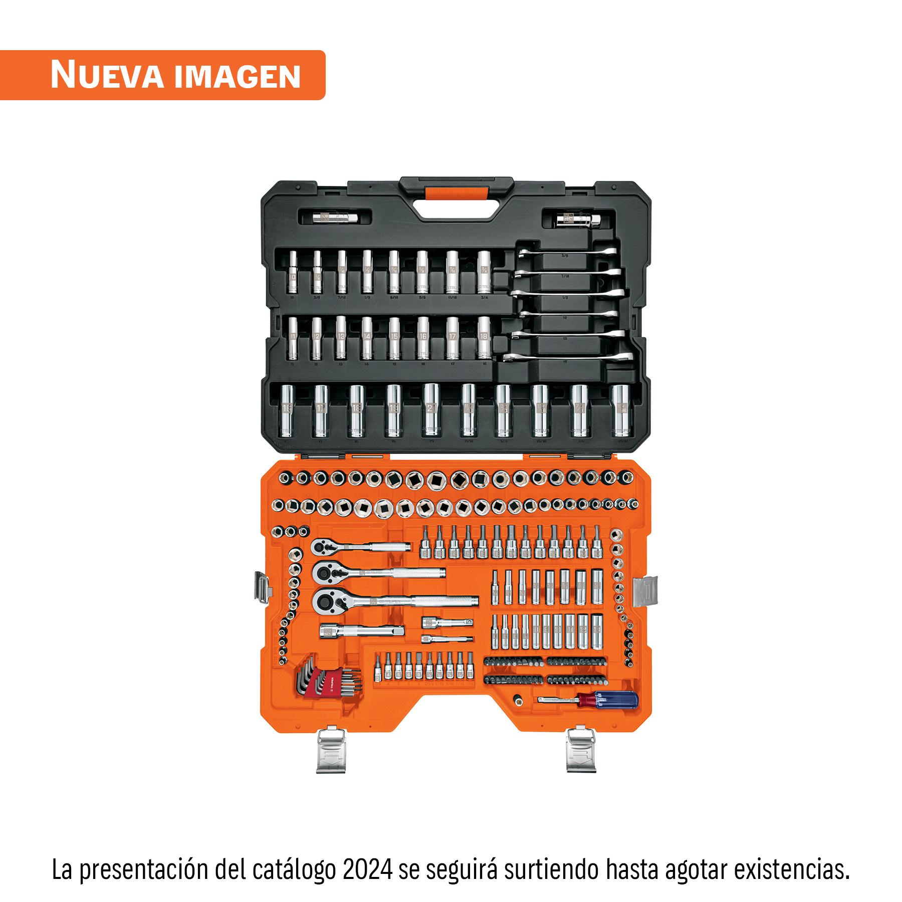 JUEGO 217 HERRAMIENTAS 1/4', 3/8' Y 1/2' STD Y MM P/MECÁNICO