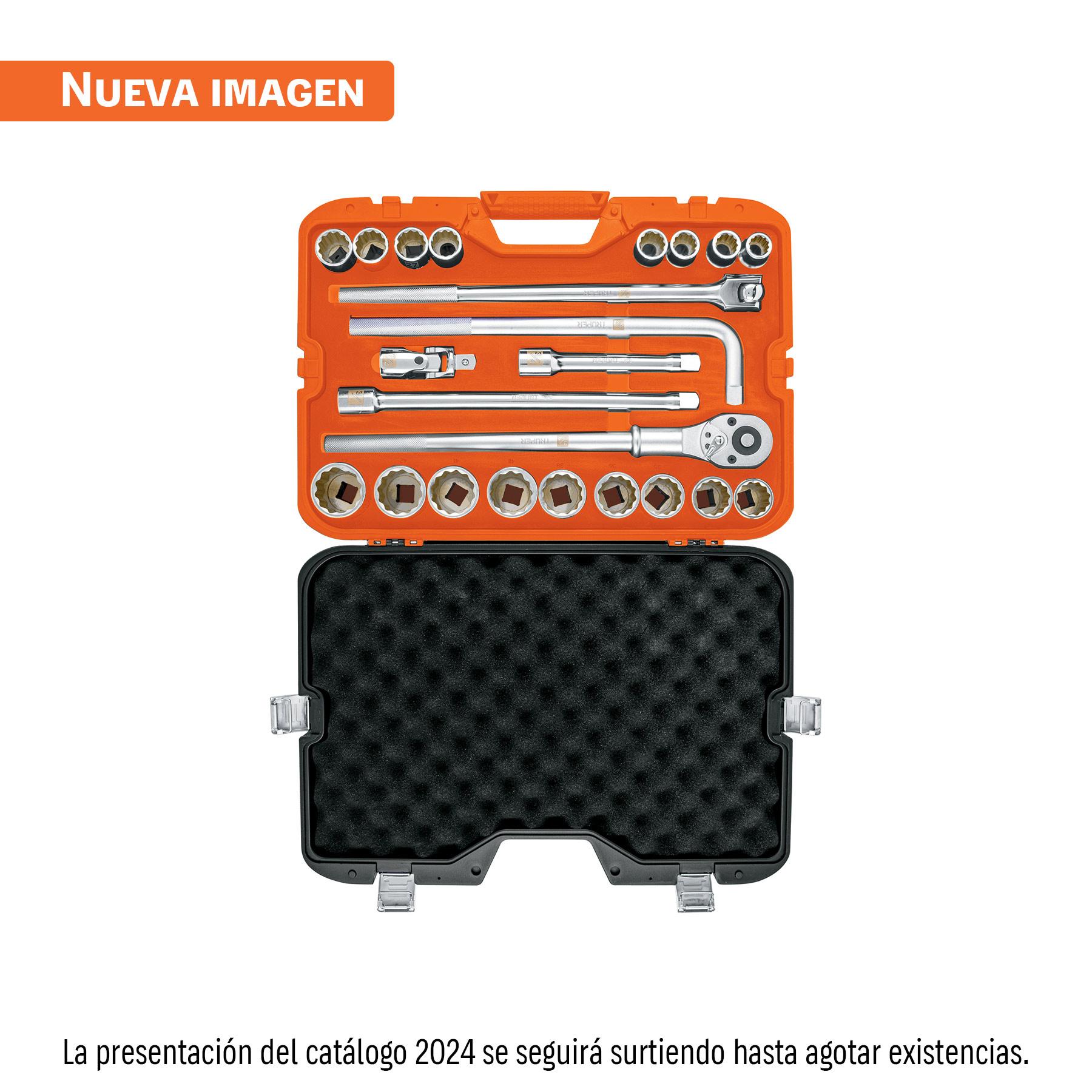 JUEGO DE 23 HERRAMIENTAS CUADRO 3/4' MM PARA MECÁNICO