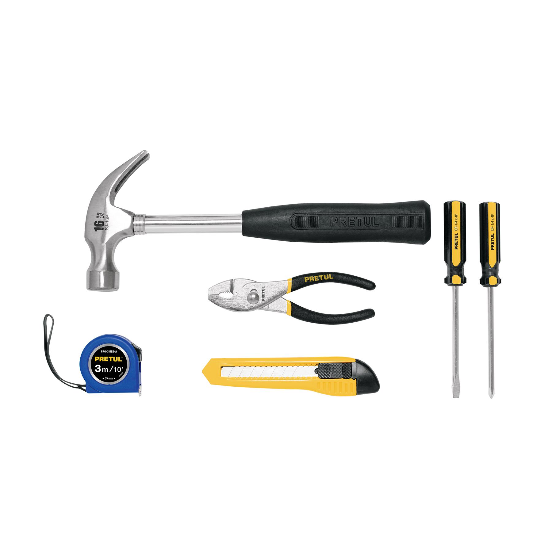 JUEGO DE 6 HERRAMIENTAS CASERAS, PRETUL