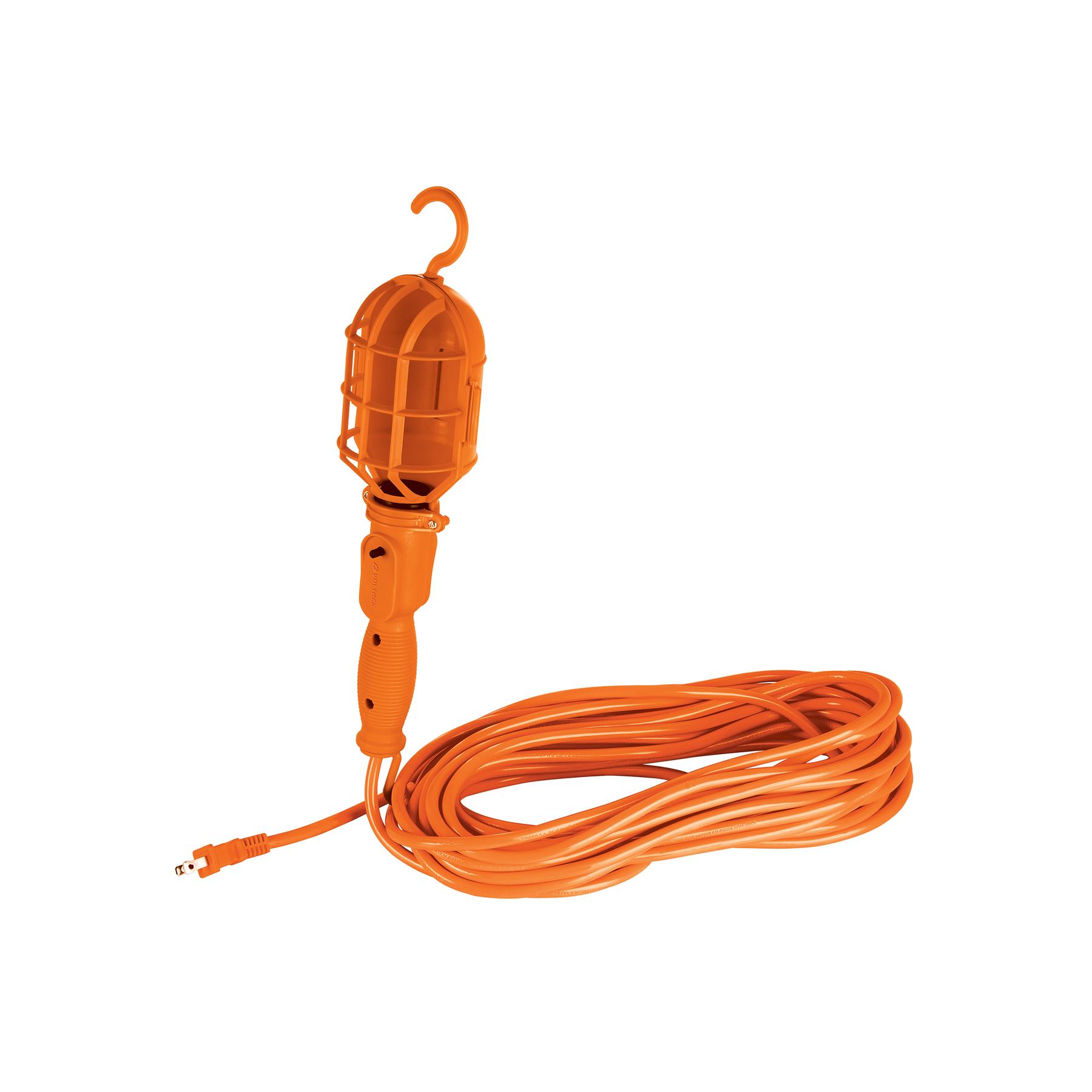LÁMPARA DE TALLER CON CANASTILLA PLÁSTICA, 14.5 M, VOLTECK