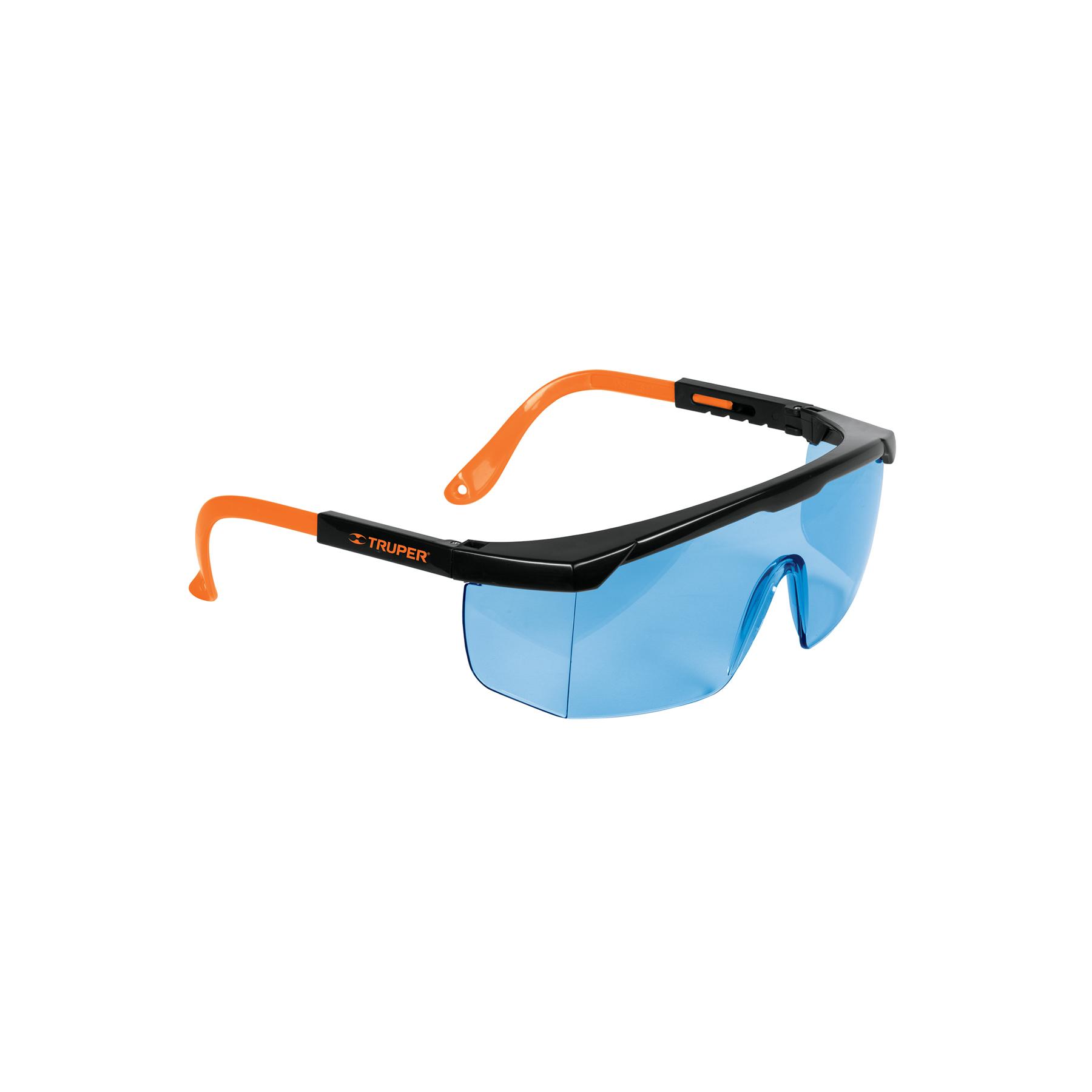 LENTES DE SEGURIDAD AJUSTABLES AZULES, TRUPER CLASSIC