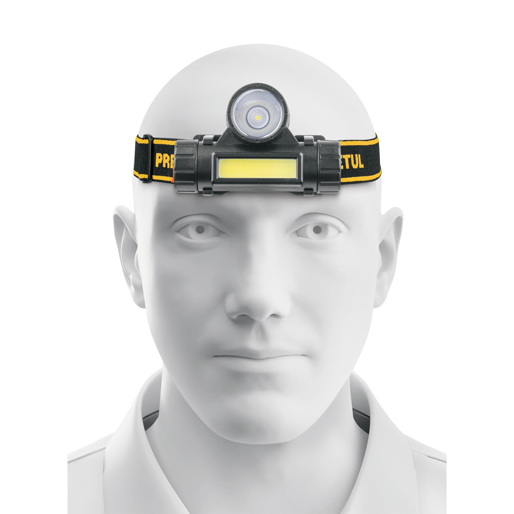 LINTERNA PARA CABEZA TIPO MINERO, LED, 180 LM, RECARGABLE