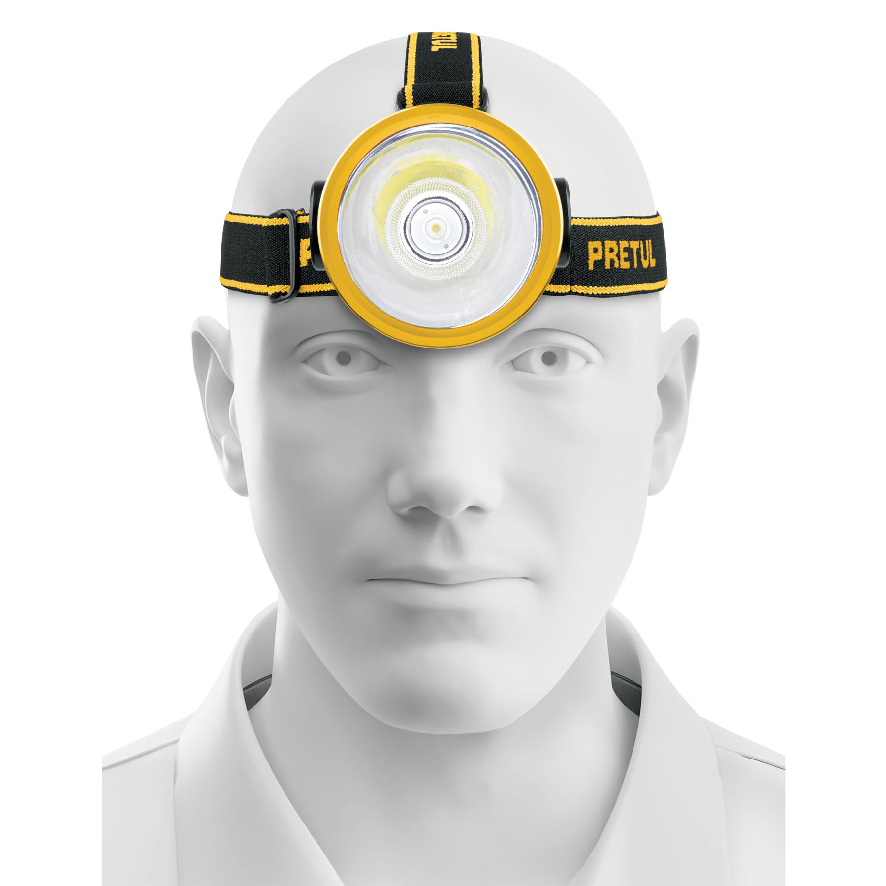 LINTERNA DE MINERO 125 LM RECARGABLE, PRETUL