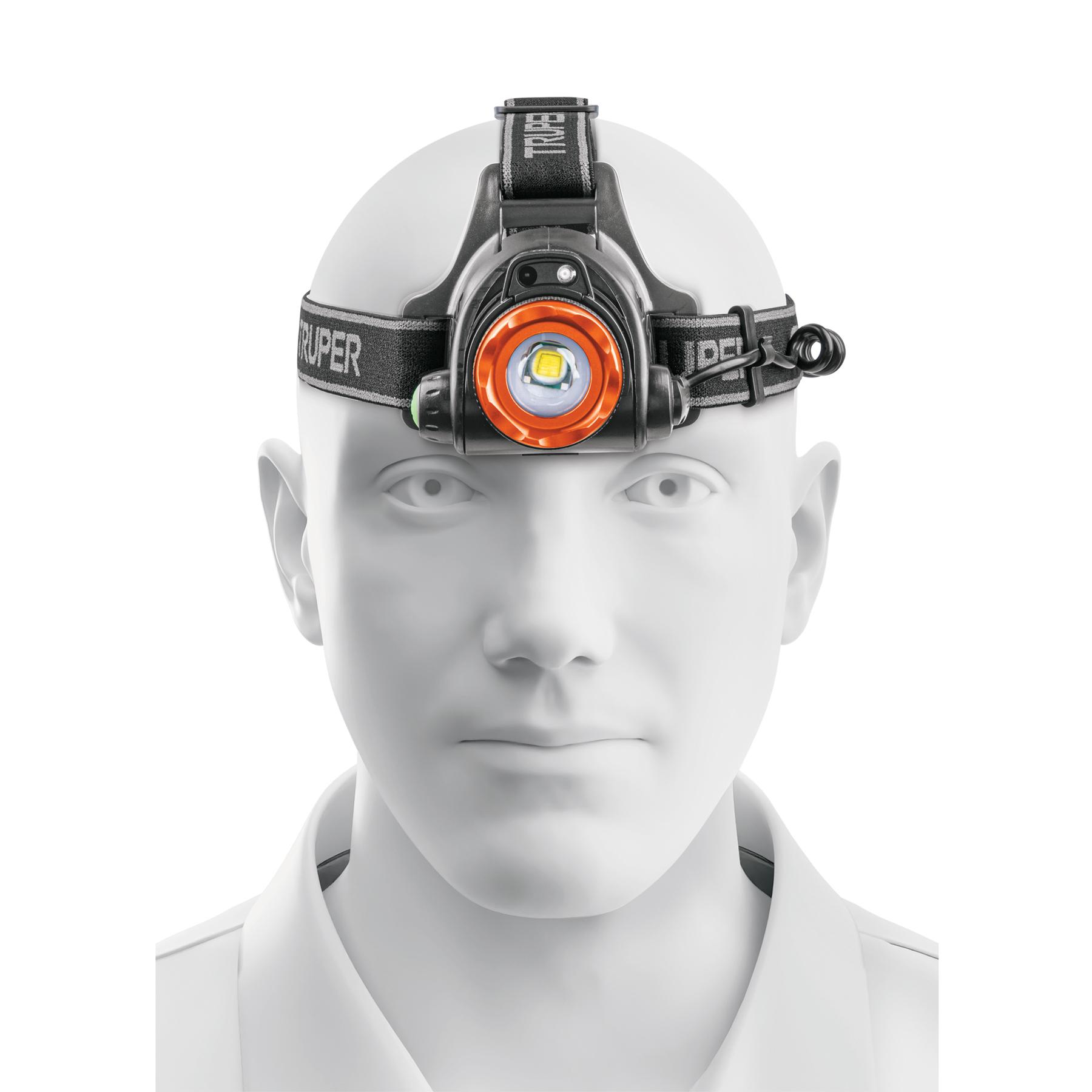 LINTERNA DE MINERO 1 LED 300 LM RECARGABLE, TRUPER