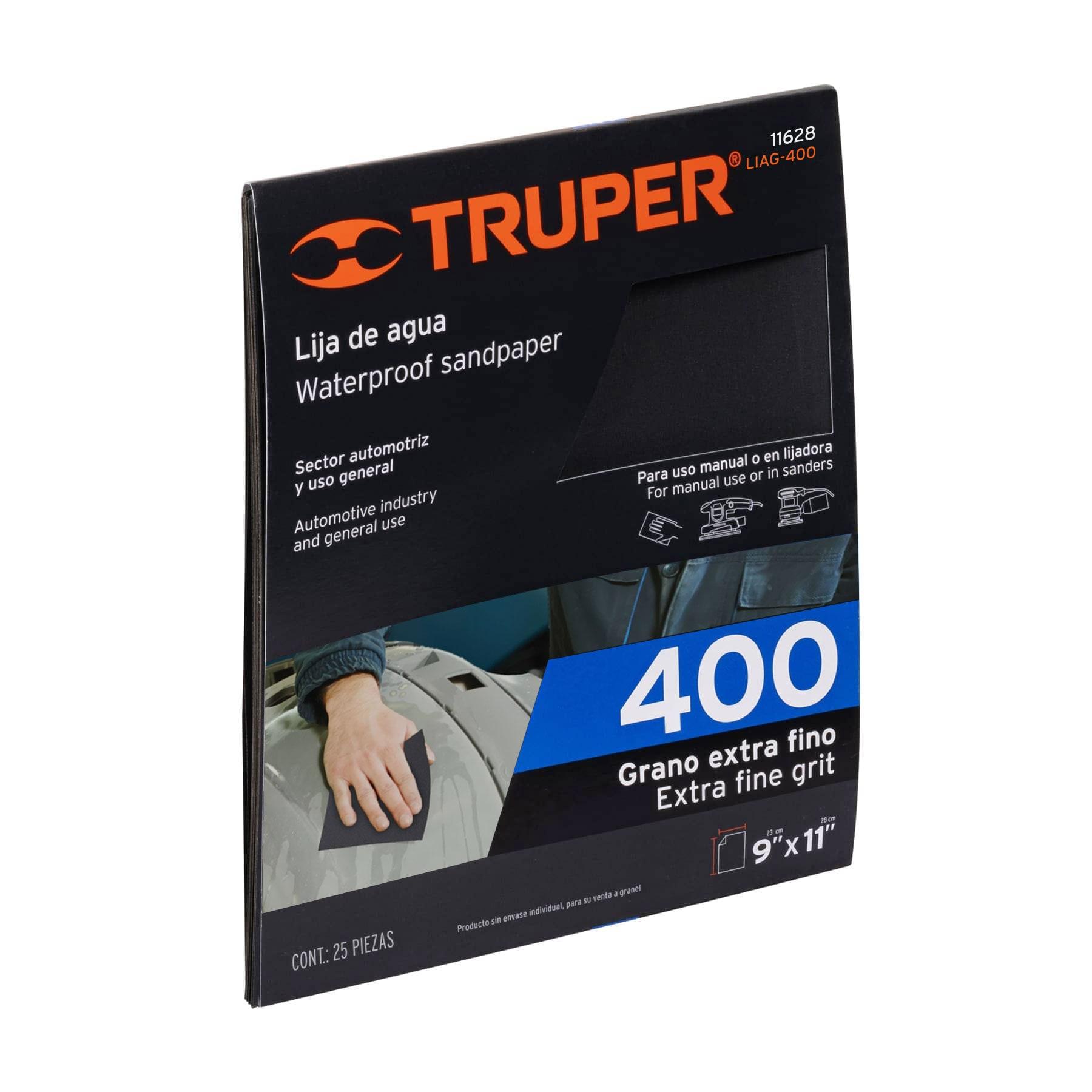 LIJA DE AGUA GRANO 400 DE CARBURO DE SILICIO, TRUPER