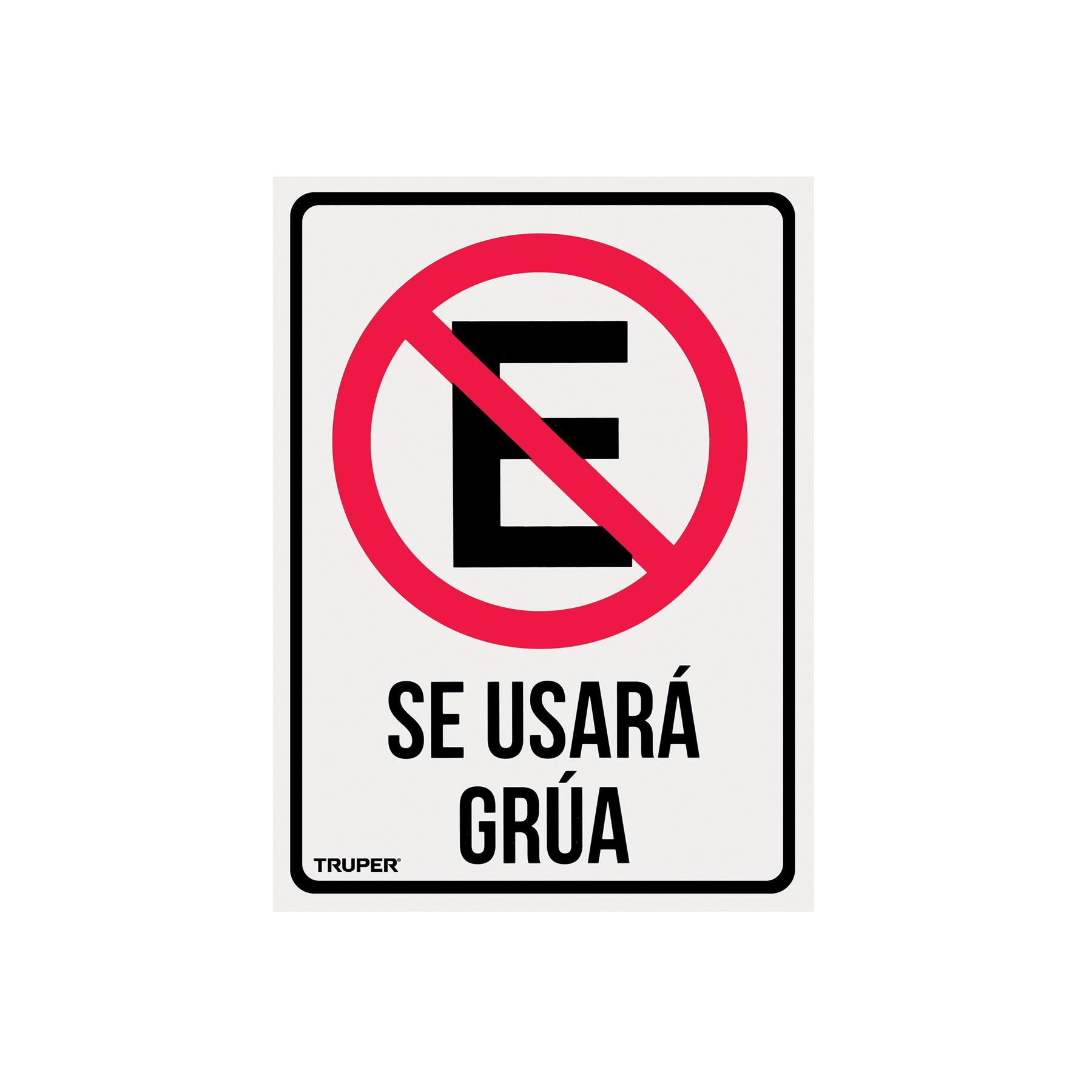 LETRERO DE SEÑALIZACIÓN 'NO ESTACIONARSE', 25 X 34 CM