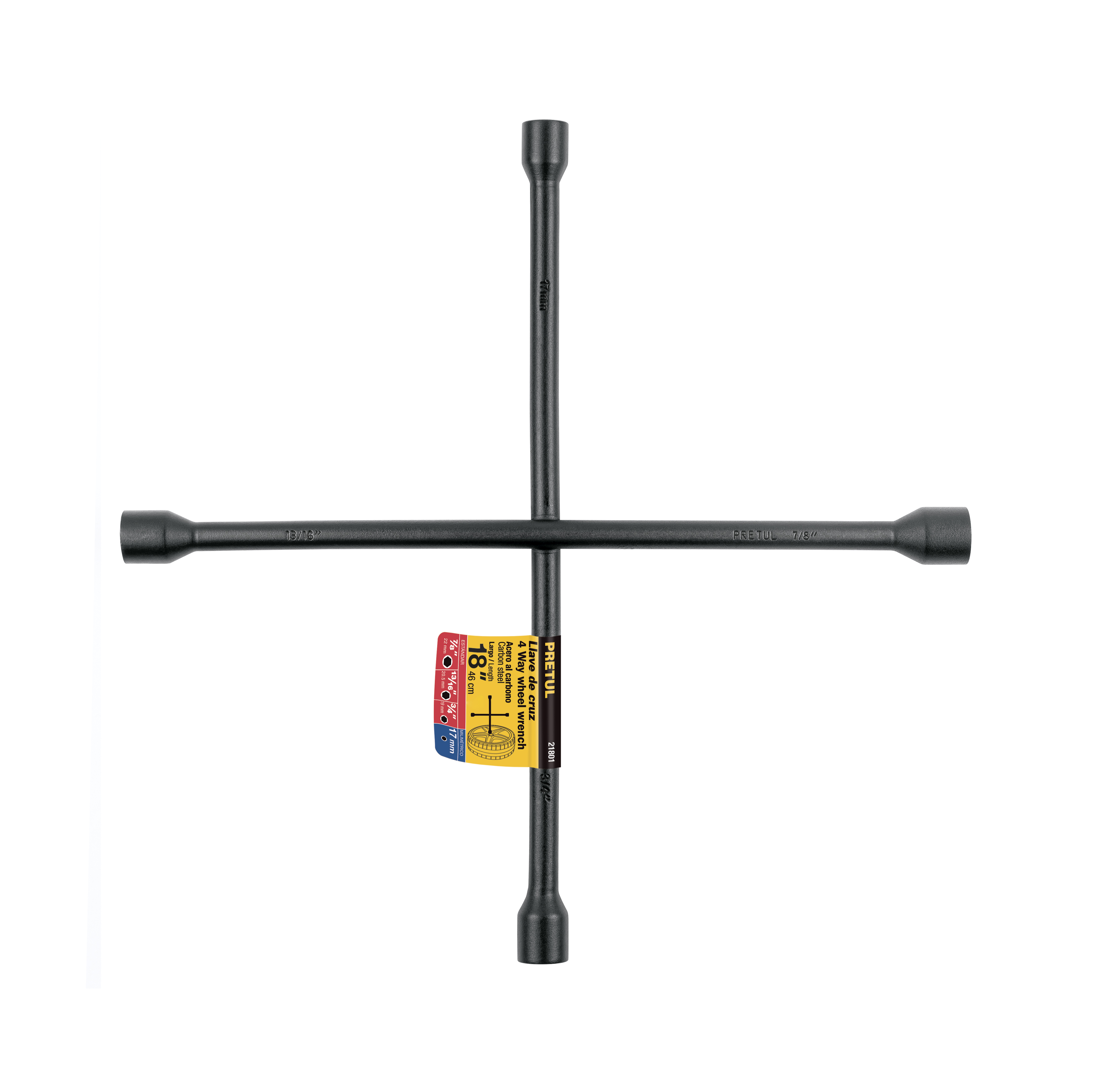 LLAVE DE CRUZ 18' GALVANIZADA, PRETUL