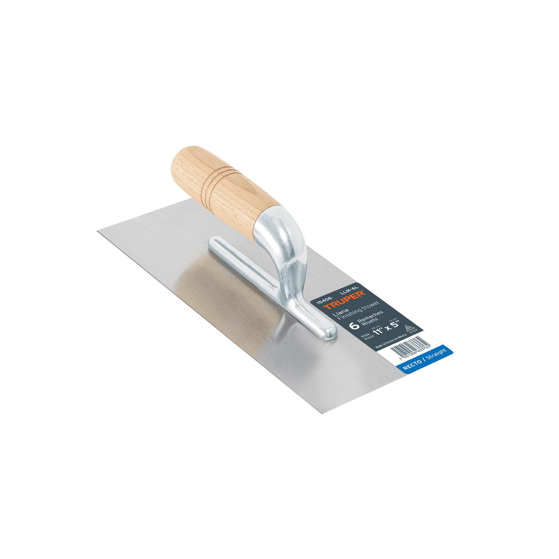 LLANA CANTO RECTO 11', 6 REMACHES, MANGO DE MADERA, TRUPER