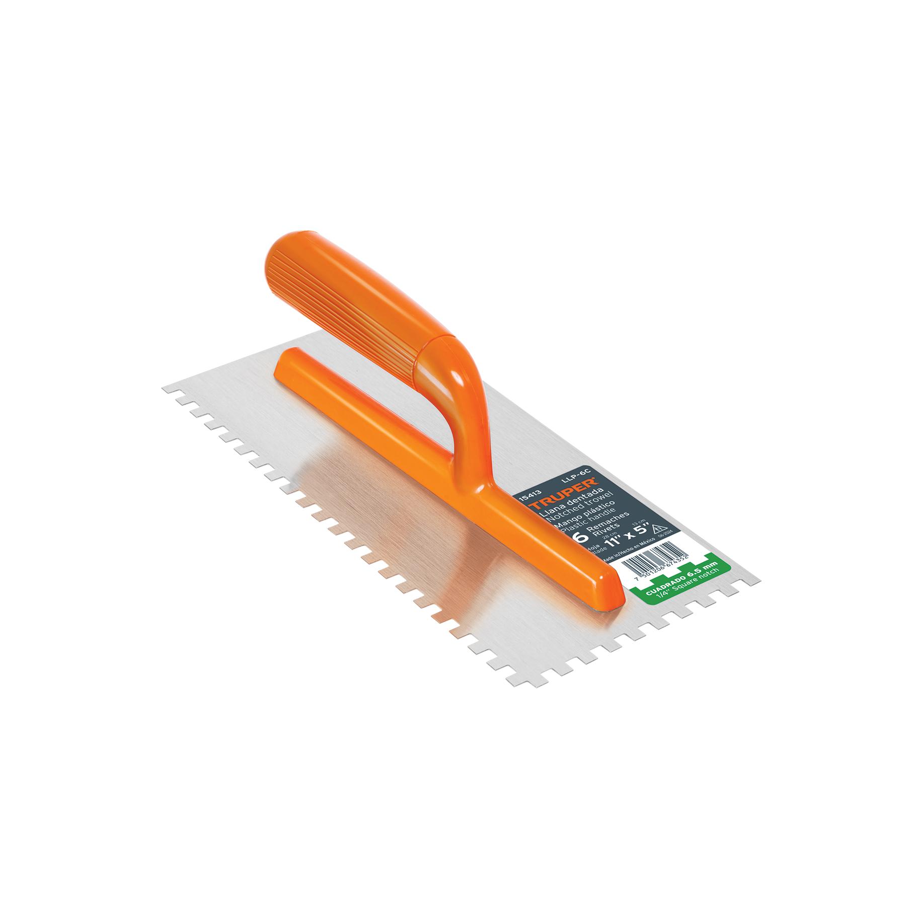 LLANA 11' DENTADO CUADRADO 1/4' , 6 REMACHES, MANGO PLÁSTICO