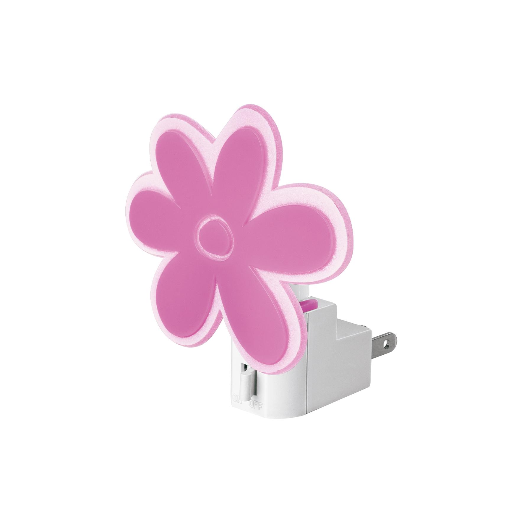 LUZ DE NOCHE CON LÁMPARA E12, FLOR, VOLTECK