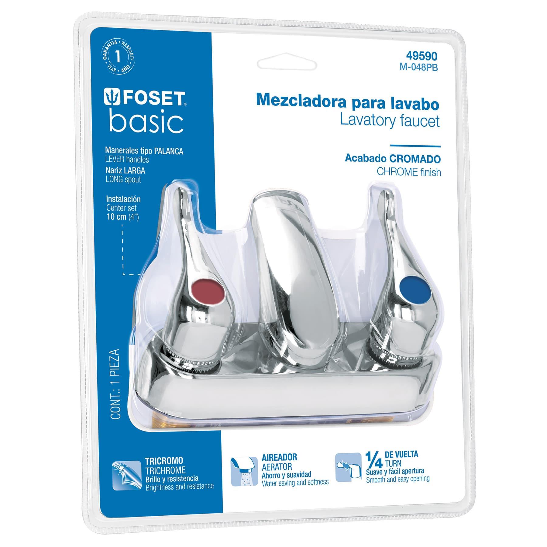 MEZCLADORA MANERALES PALANCA PARA LAVABO, FOSET BASIC
