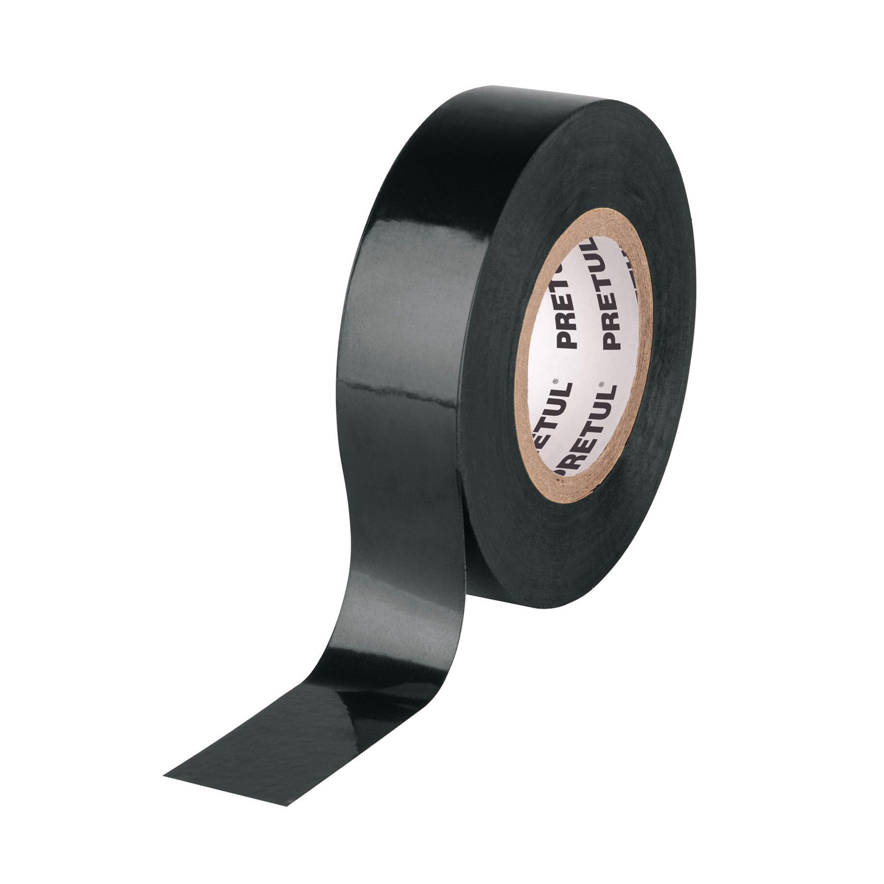 CINTA DE AISLAR DE 18 M X 19 MM, NEGRA EN BLÍSTER, PRETUL