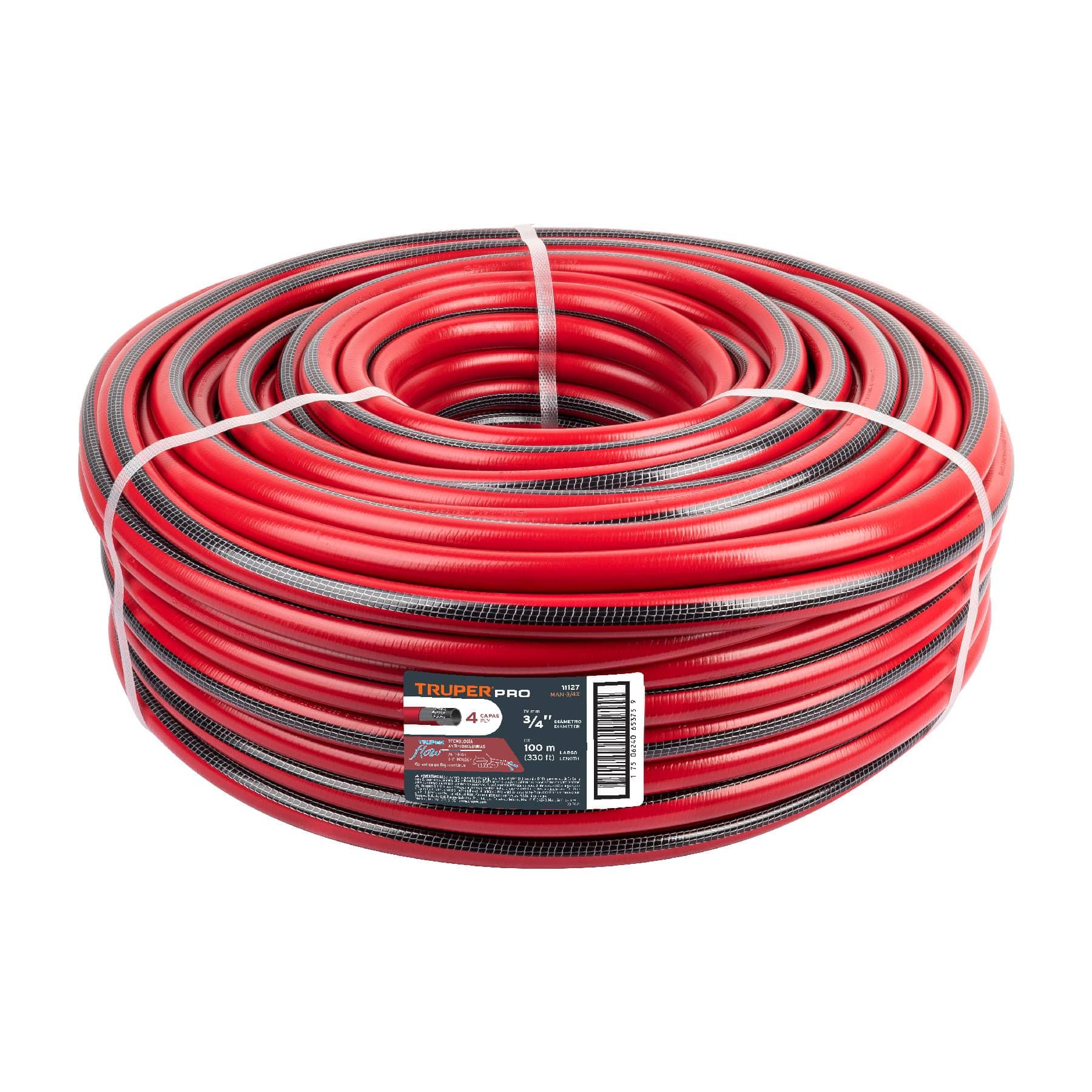 METRO DE MANGUERA 3/4' 4 CAPAS EN ROLLO DE 100 M, TRUPER