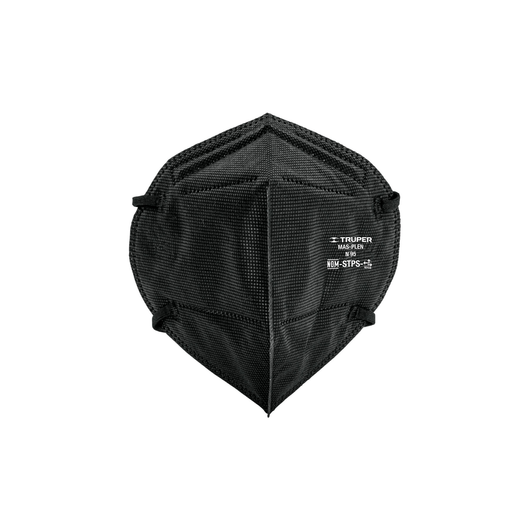 RESPIRADOR PLEGABLE N95 NEGRO PARA POLVOS Y PARTÍCULAS